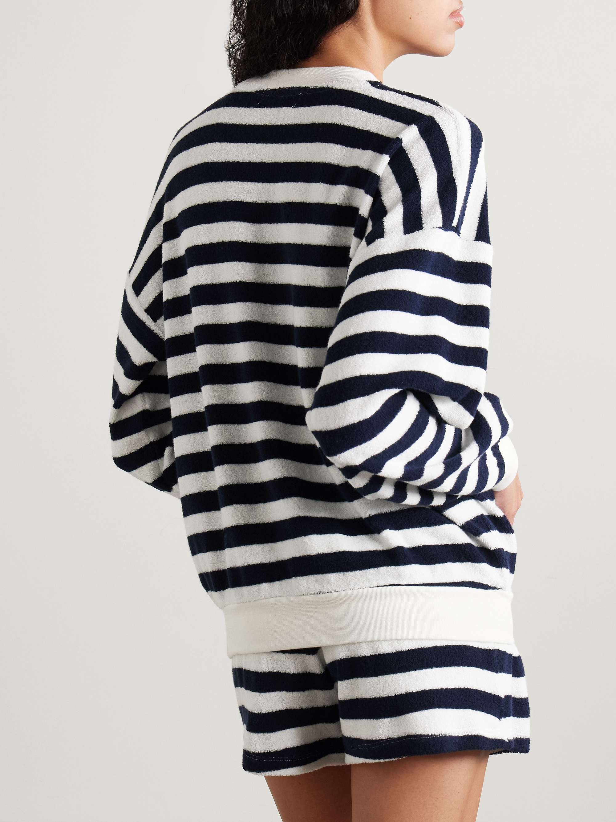 Sifno striped cotton-blend terry sweatshirt view