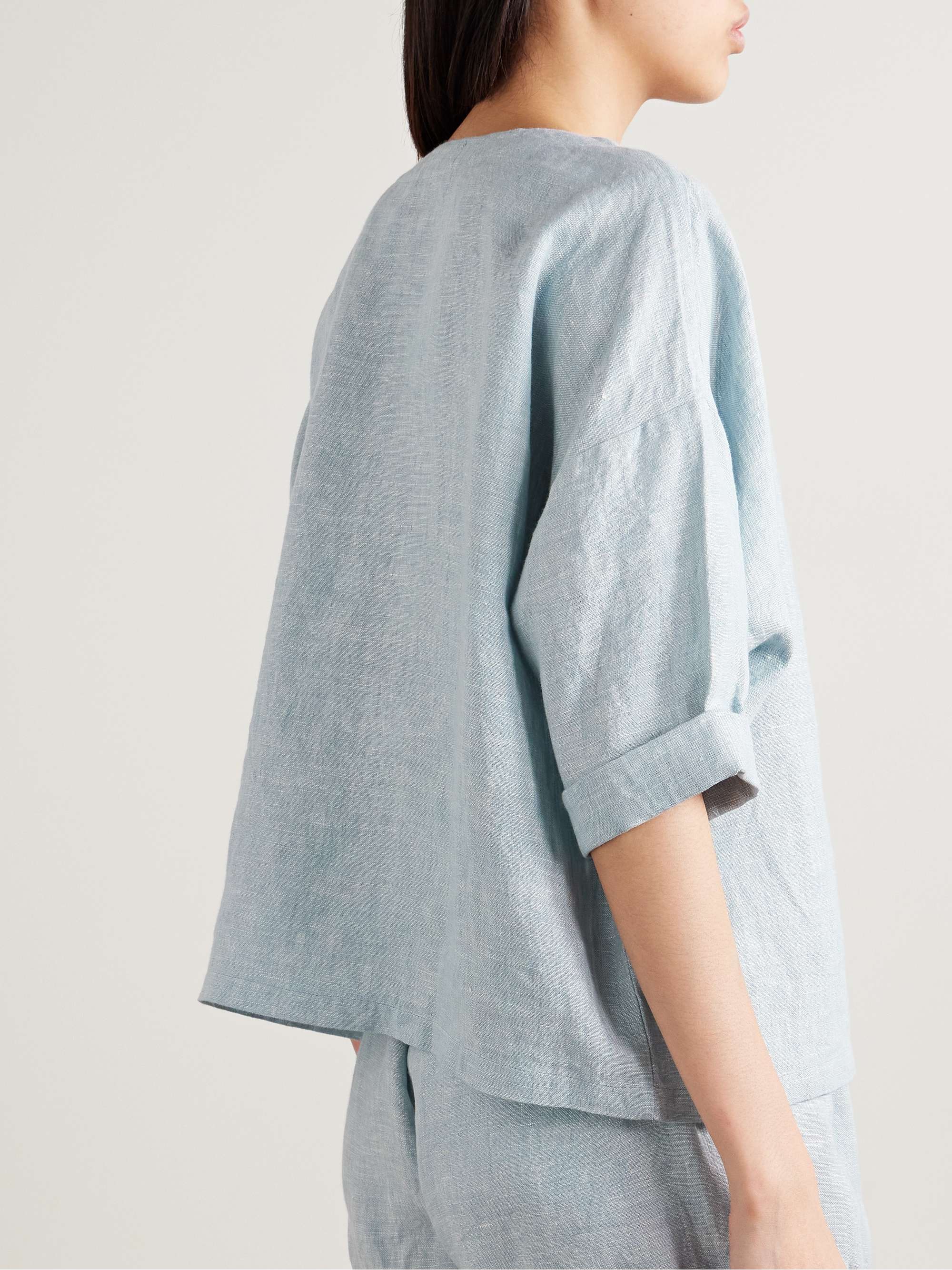 Saria linen-chambray T-shirt view