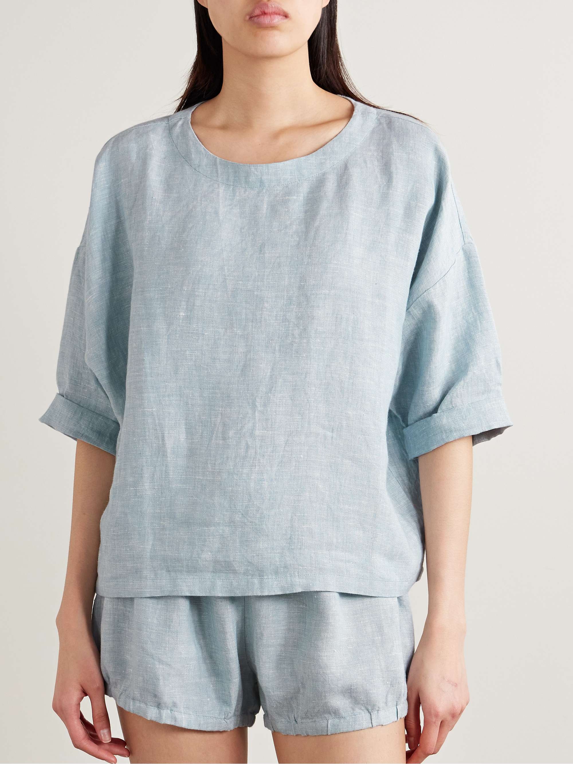 Saria linen-chambray T-shirt view