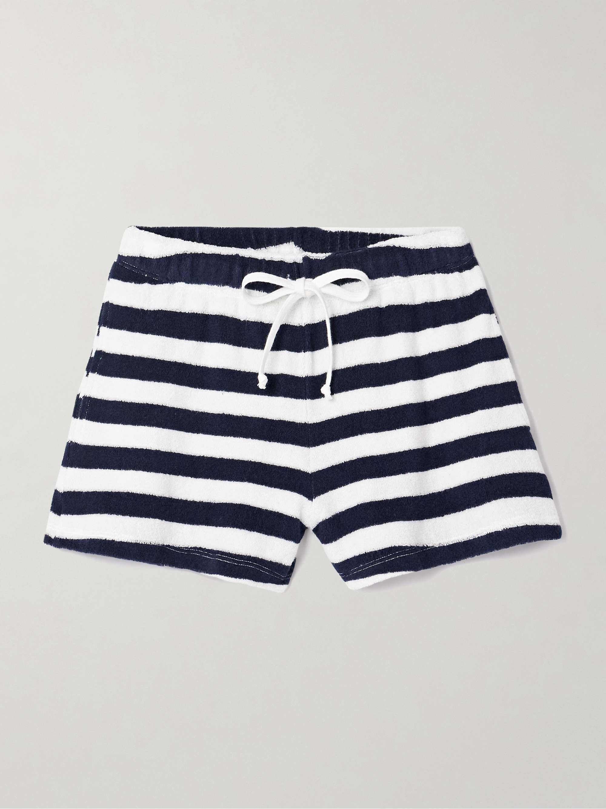 Shallis striped cotton-blend terry shorts view