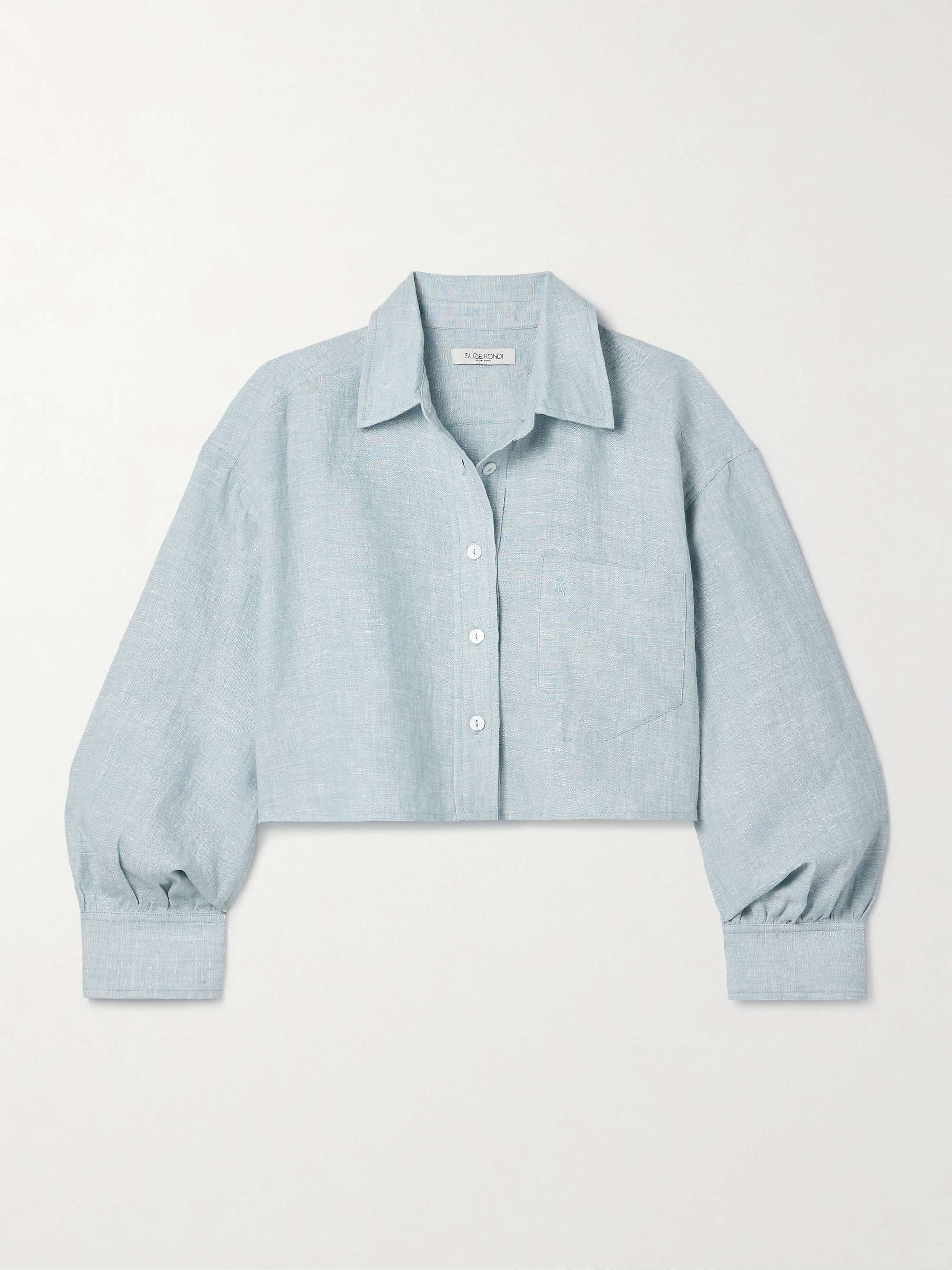 Leuka cropped linen shirt view
