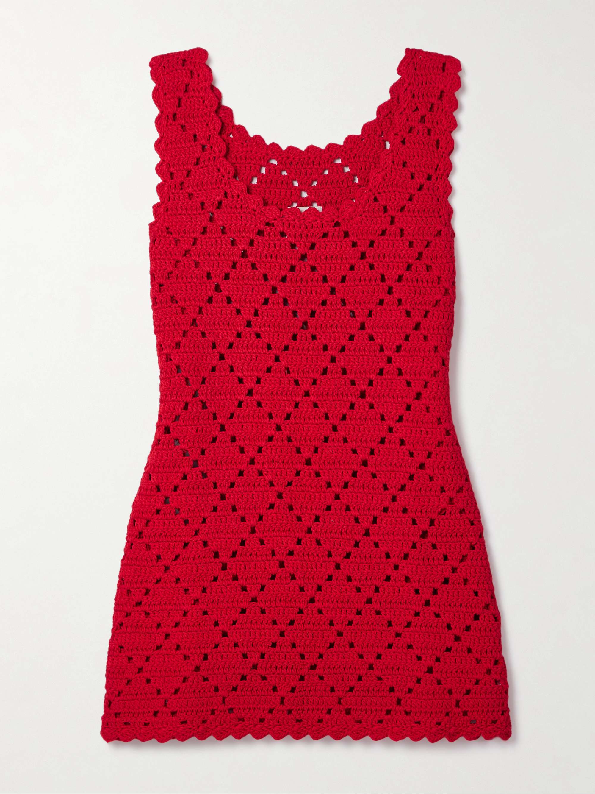 Chryssi crocheted cotton mini dress view