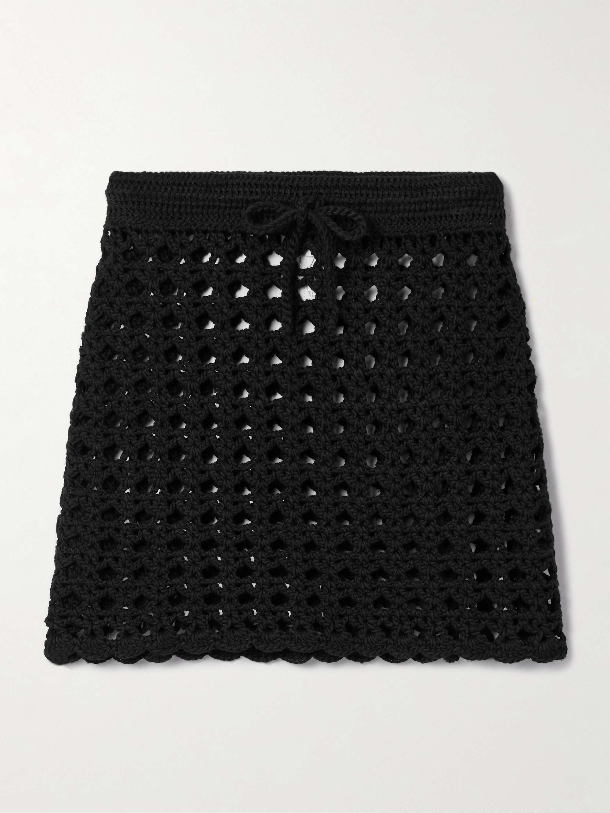 Crete open-knit cotton mini skirt view