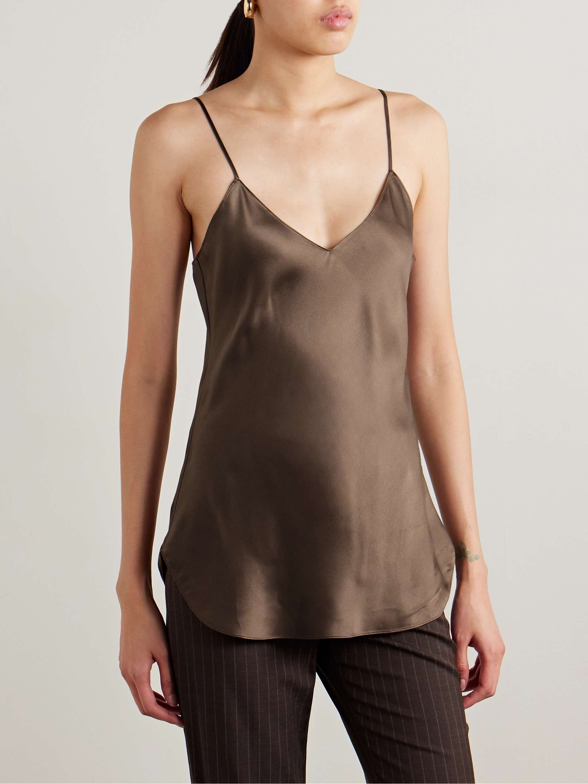 Isabella silk-satin camisole view