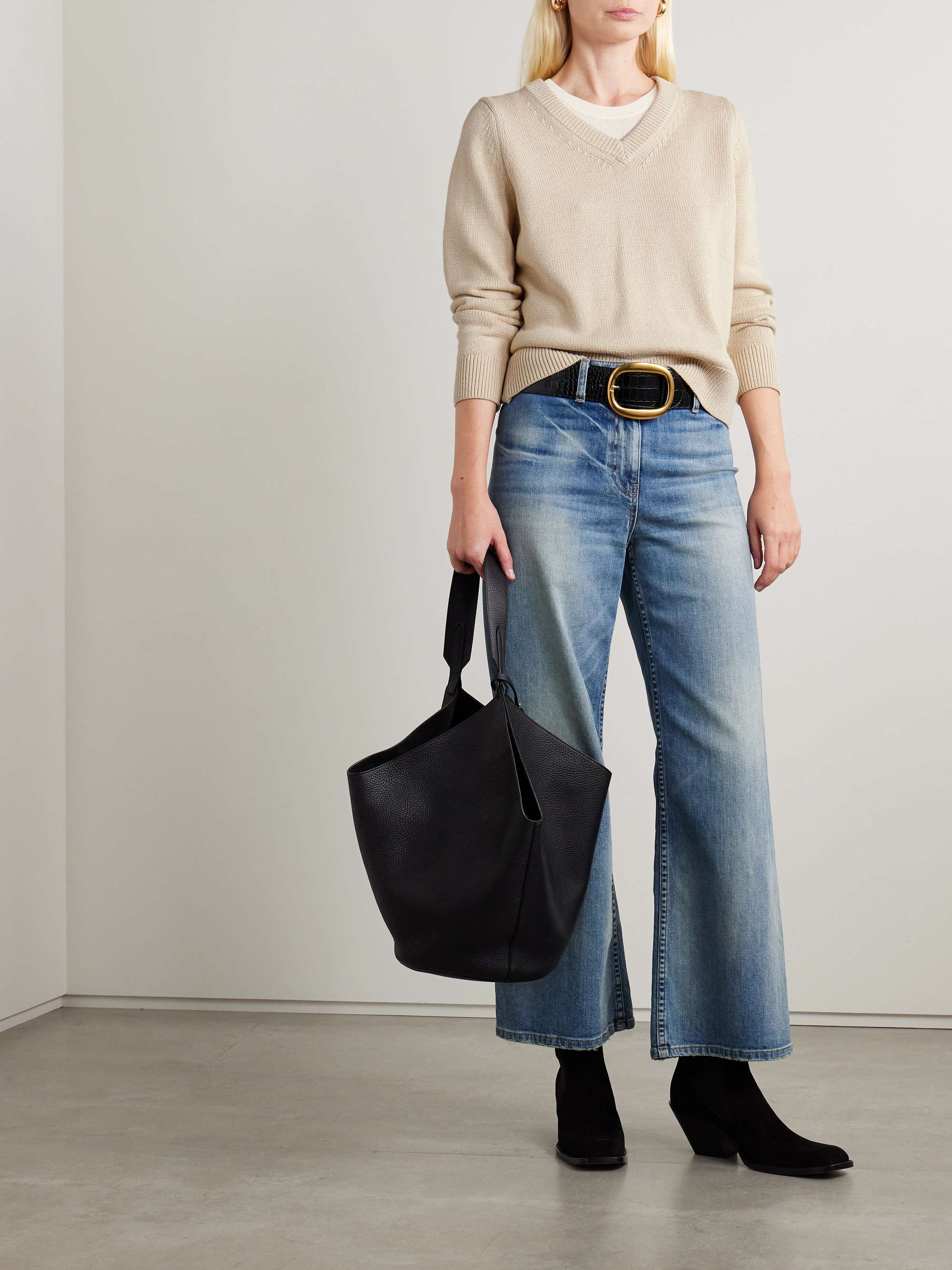 Priya cotton and silk-blend sweater view