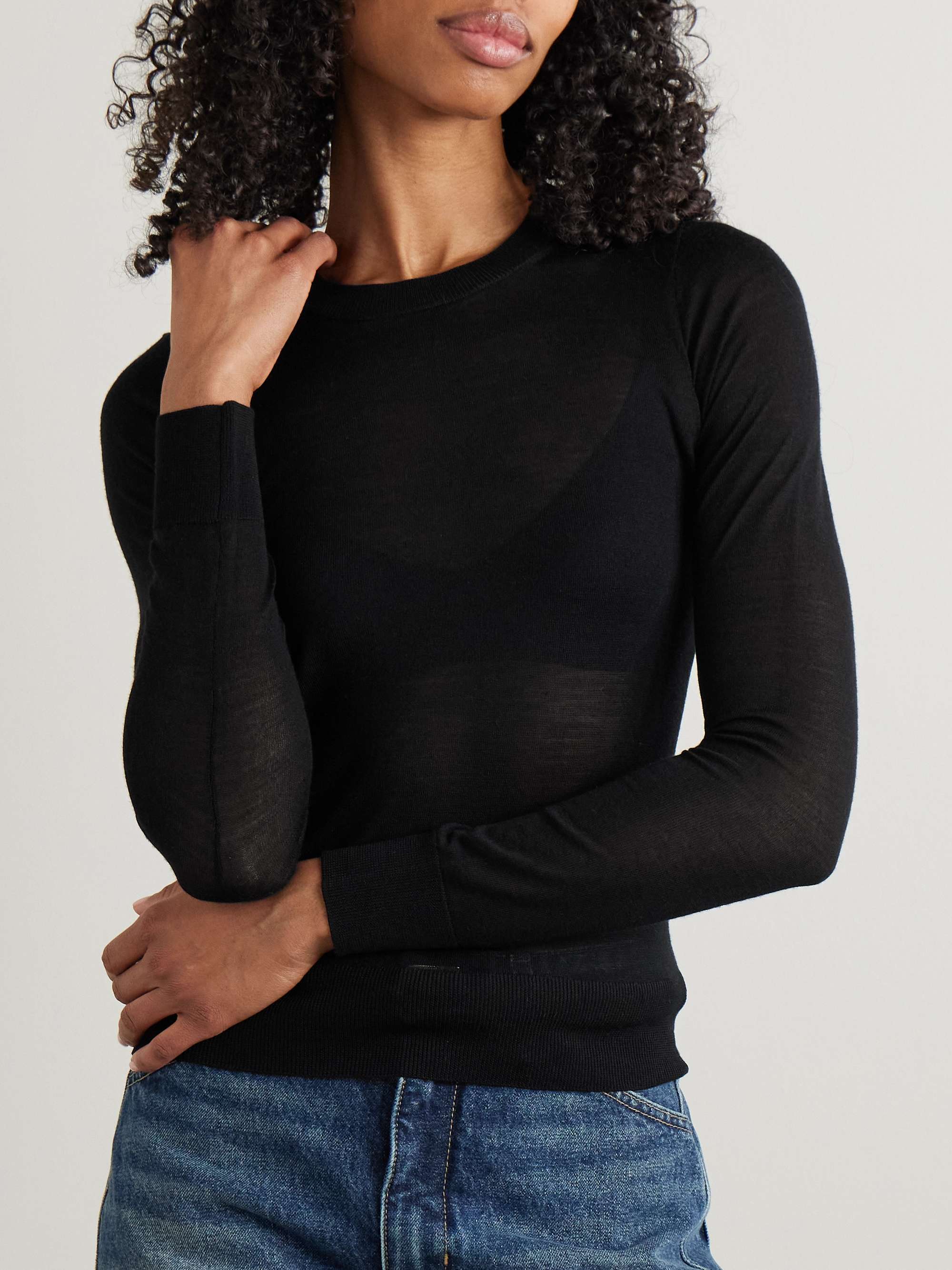 Dixon merino wool and cashmere-blend sweater view