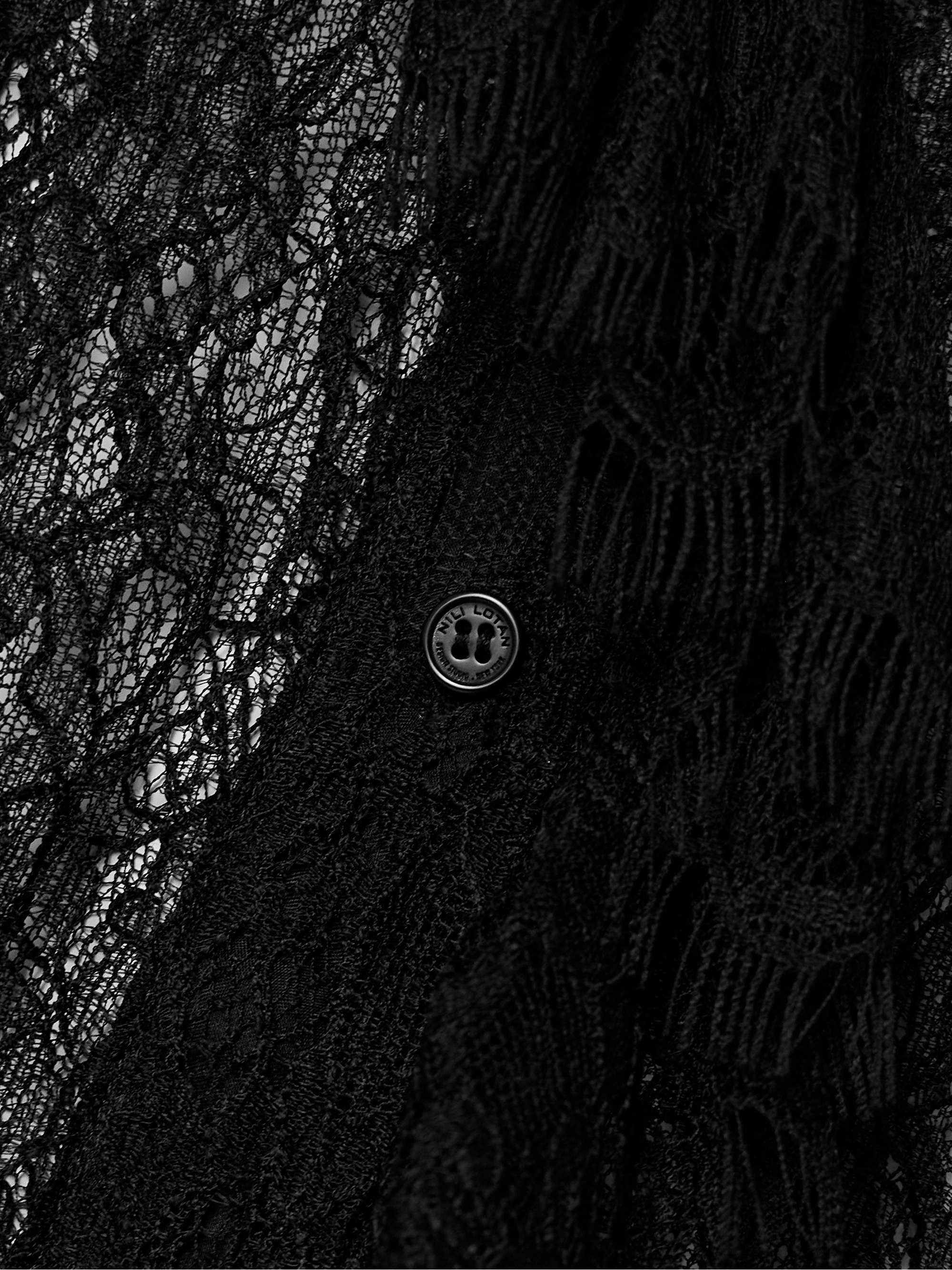 Cecily ruffled lace shirt view