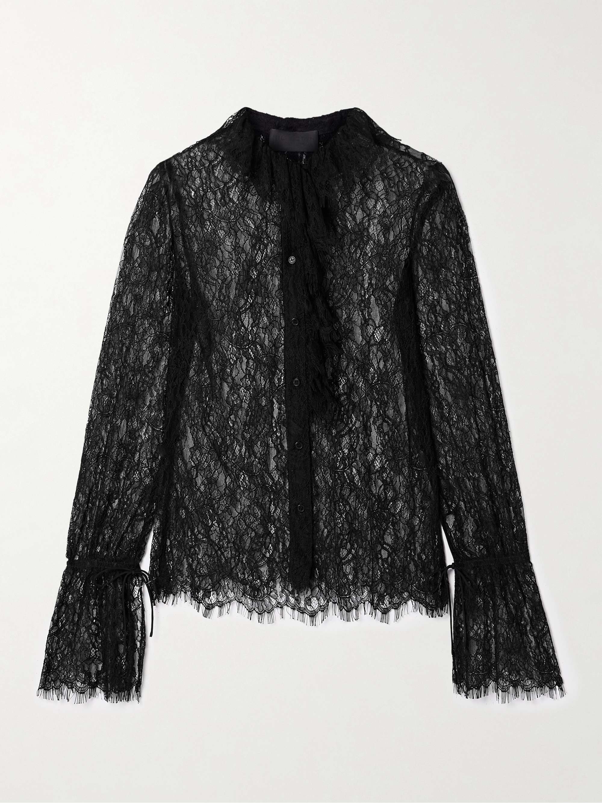 Cecily ruffled lace shirt view