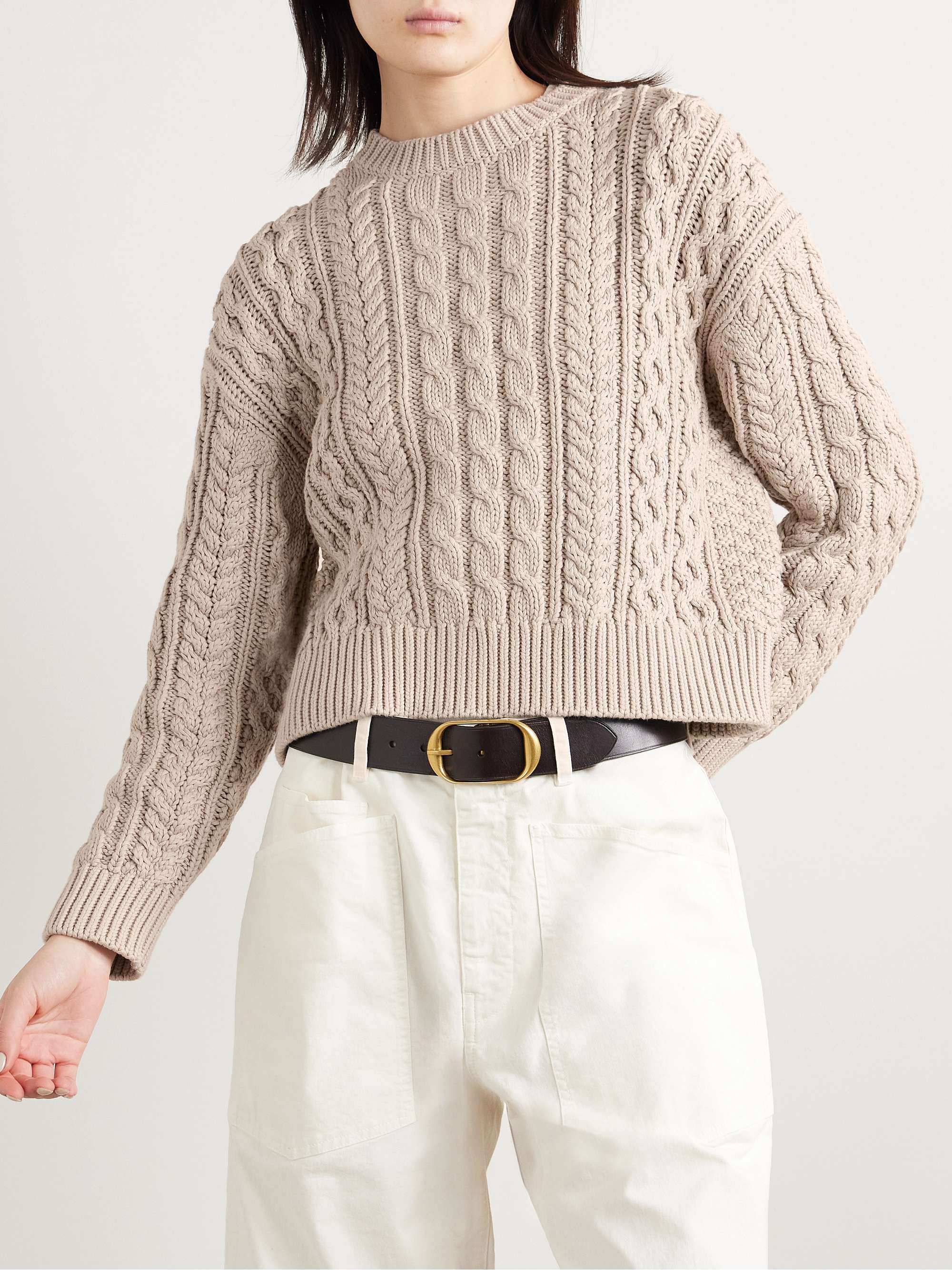 Rory cable-knit cotton sweater view