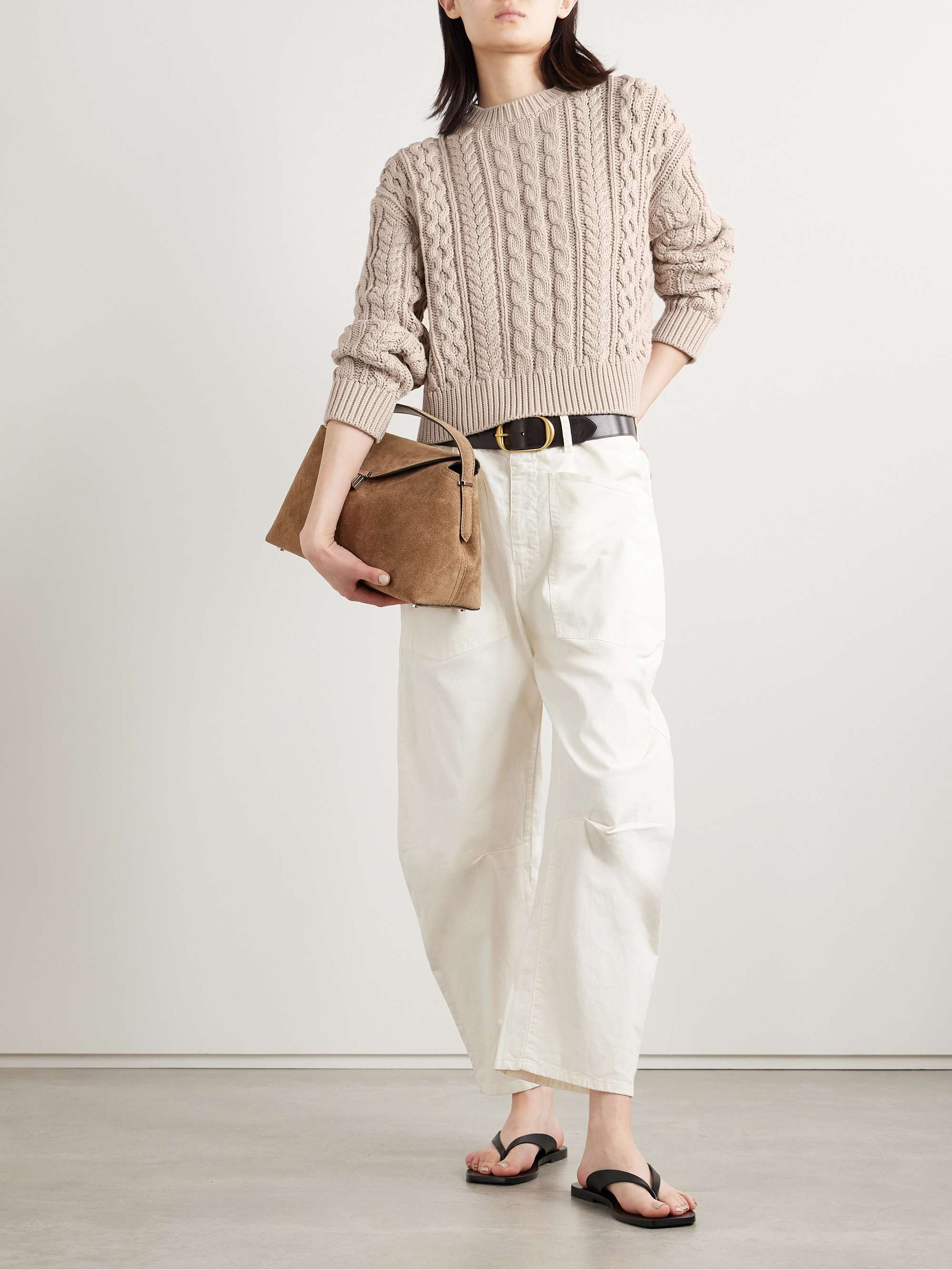 Rory cable-knit cotton sweater view