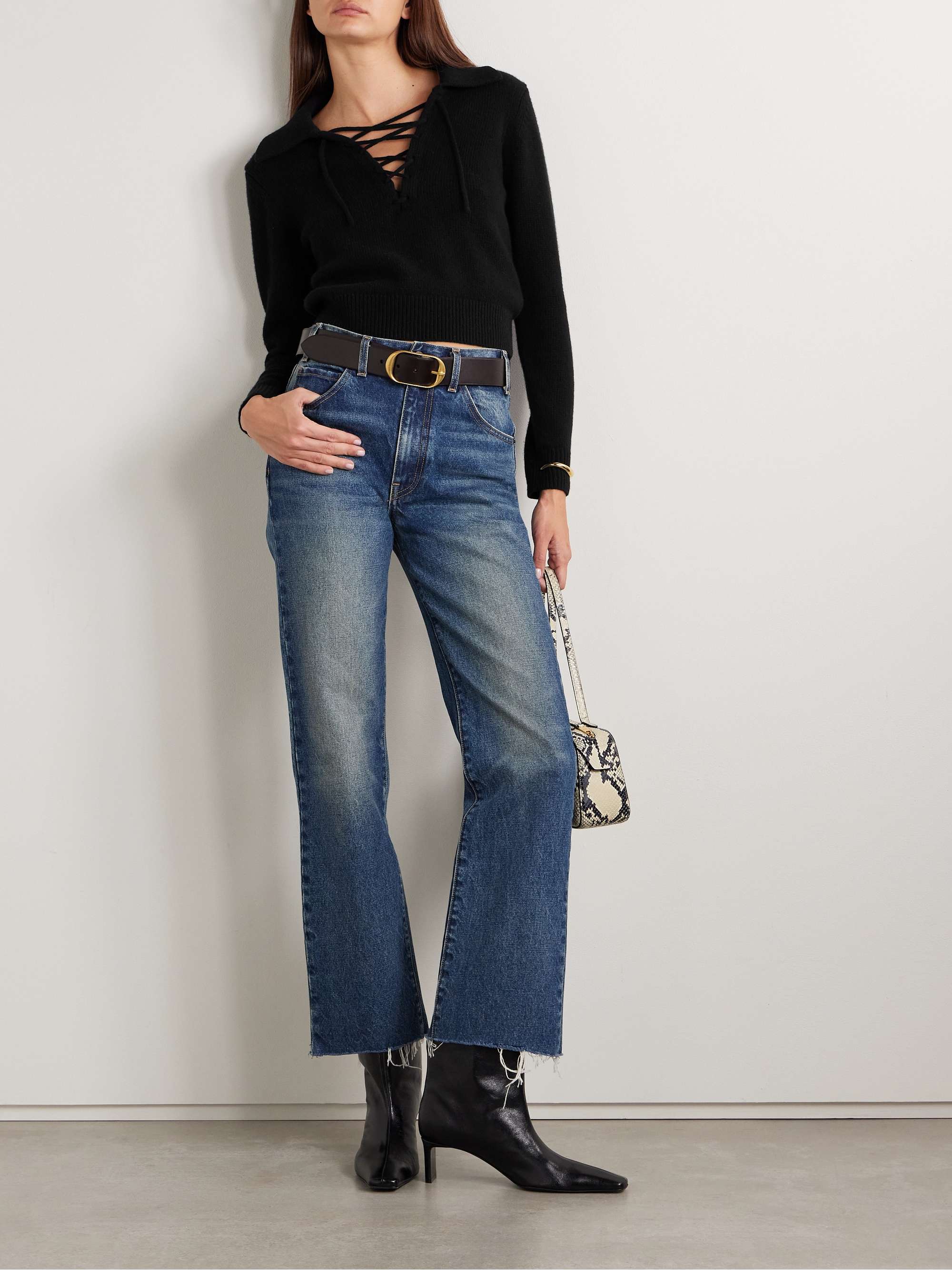 Rosemary lace-up wool sweater view