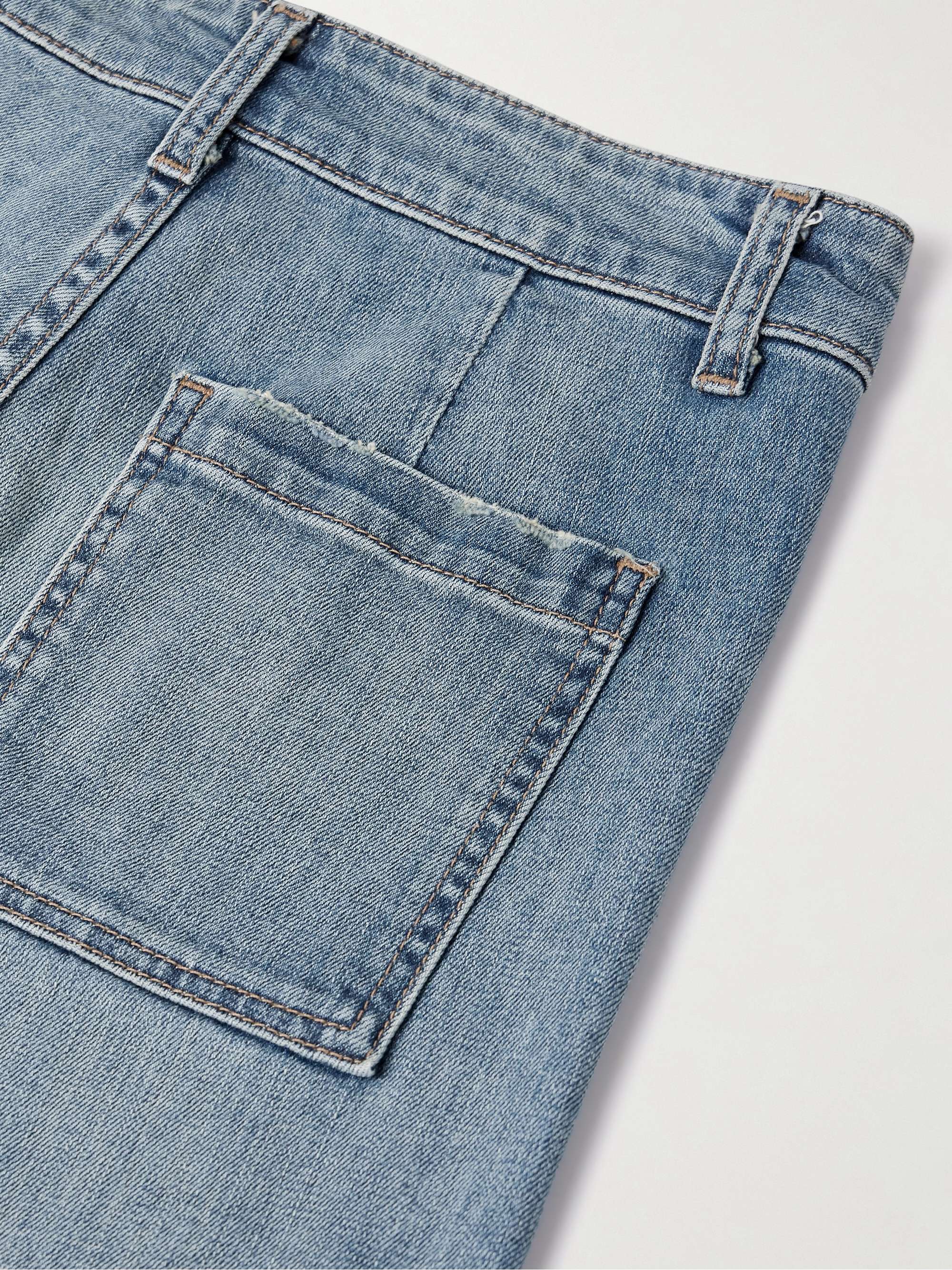 Megan distressed high-rise wide-leg jeans view