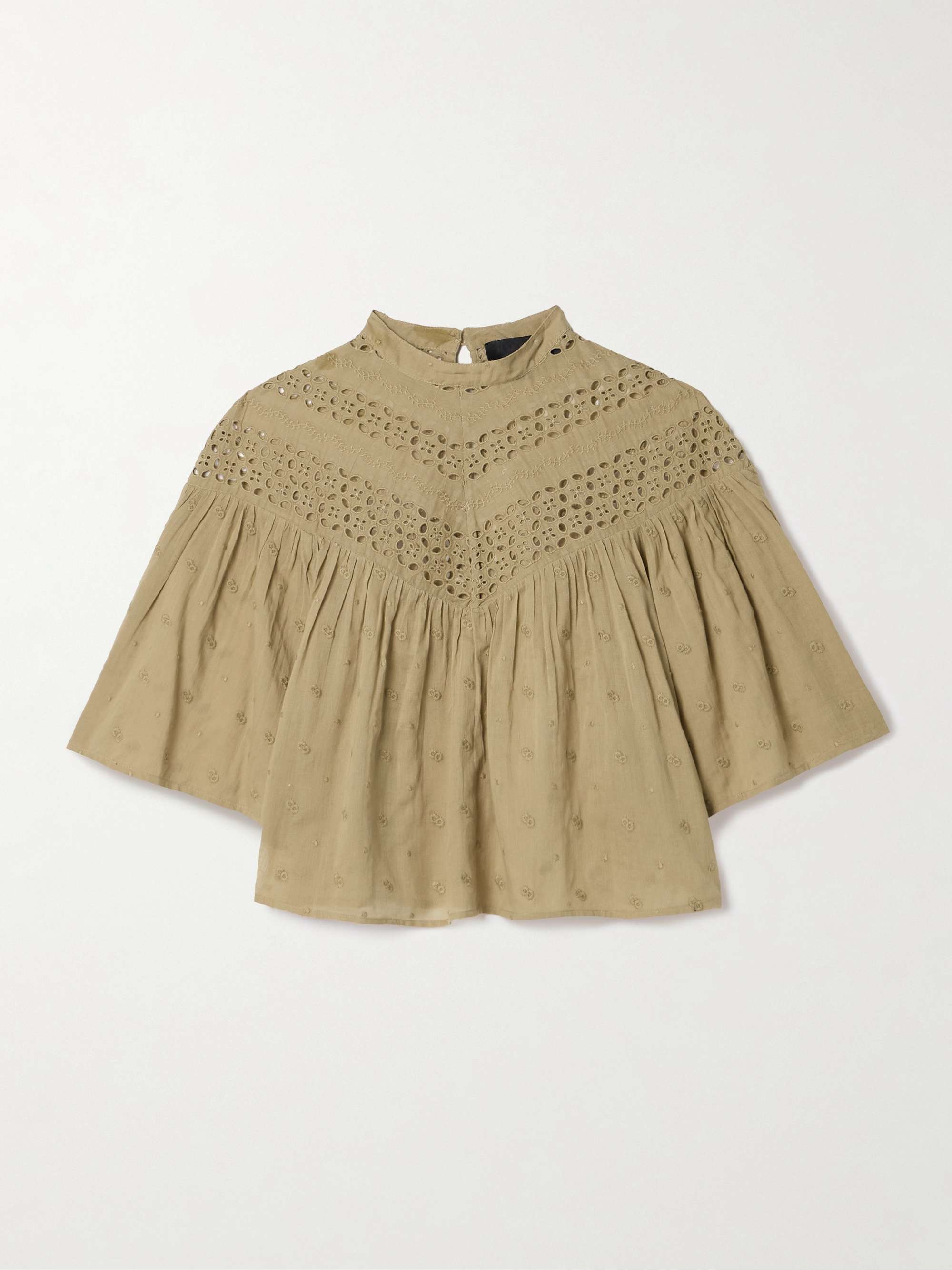 Mikki embroidered broderie anglaise cotton-voile blouse view