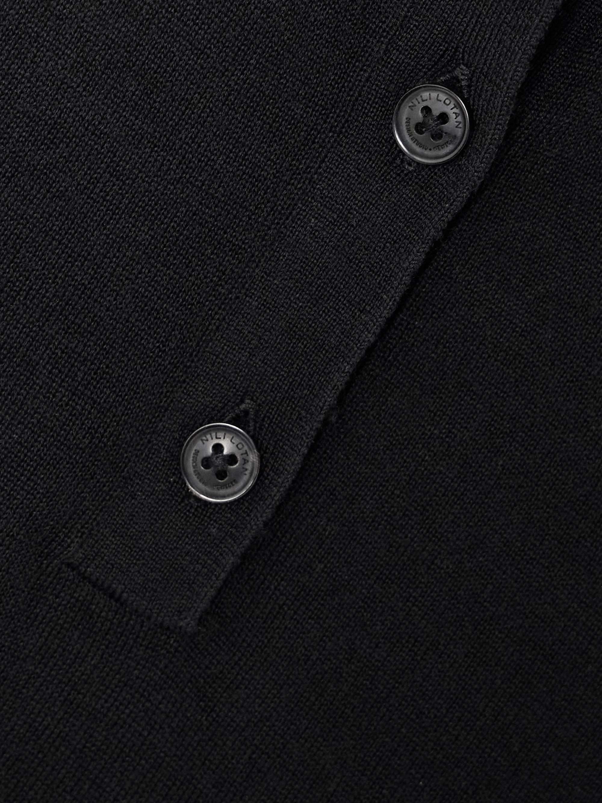 Jeannelle merino wool and cashmere-blend polo top view