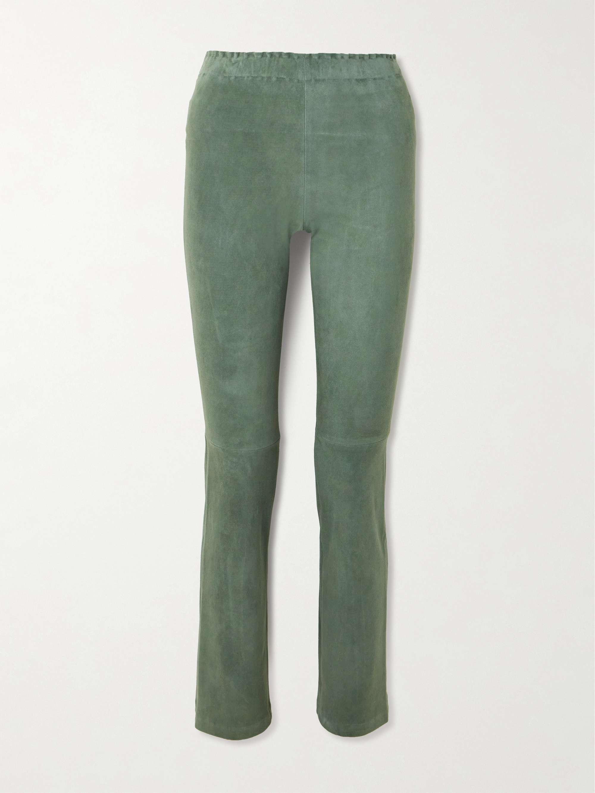 JP paneled suede flared pants view