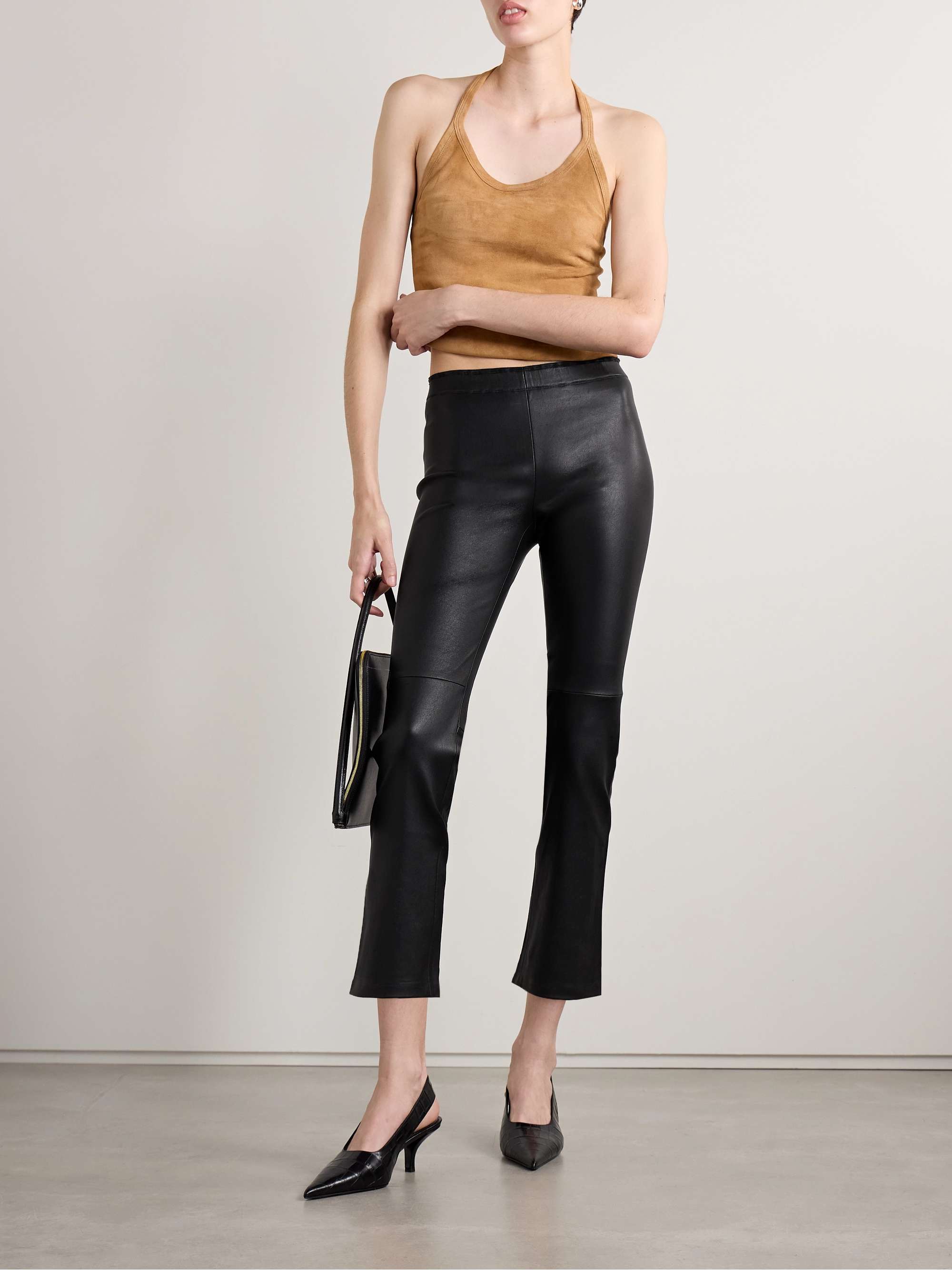 JP Twenty cropped leather flared leggings view
