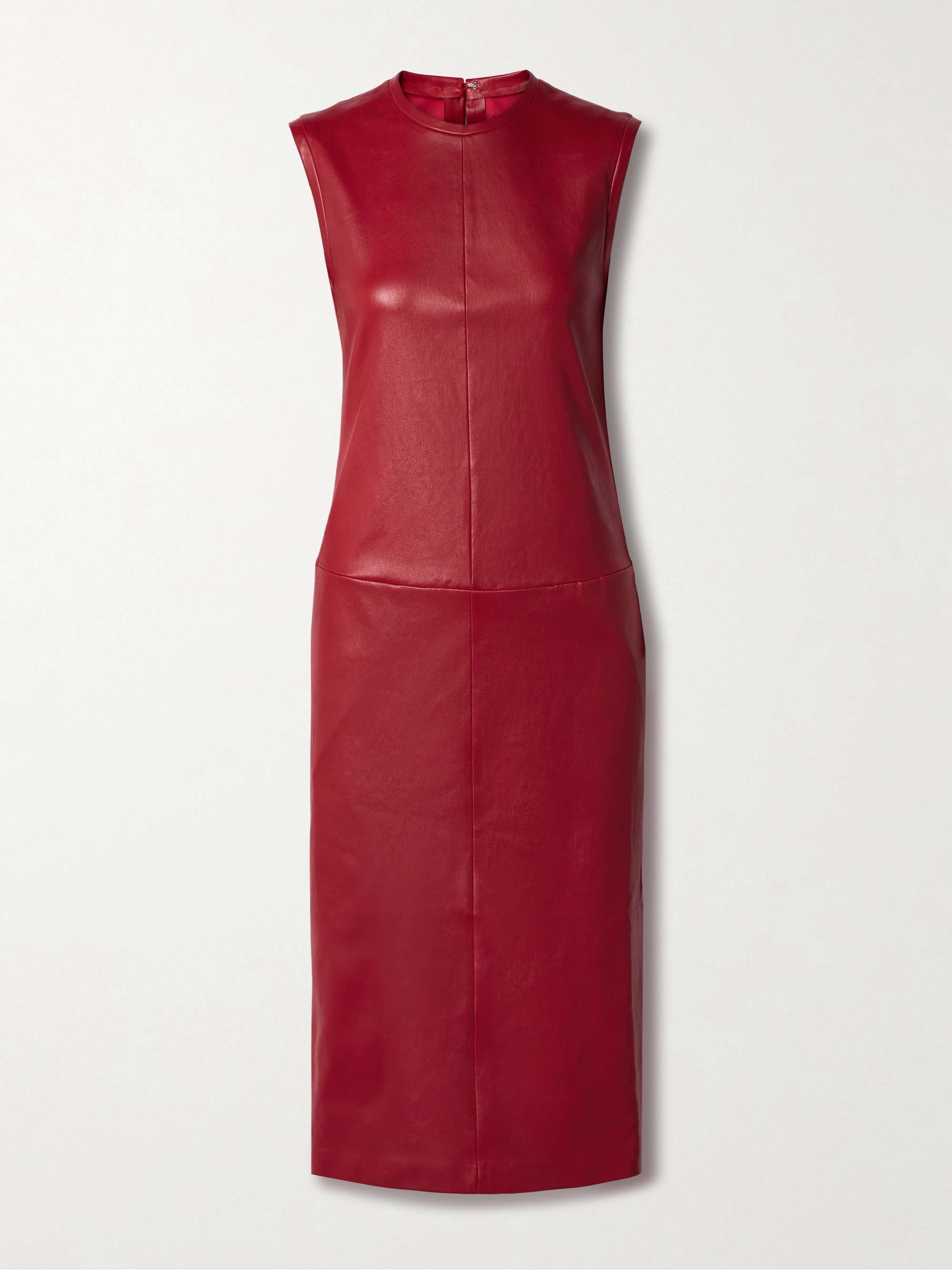 Caro paneled leather midi dress view