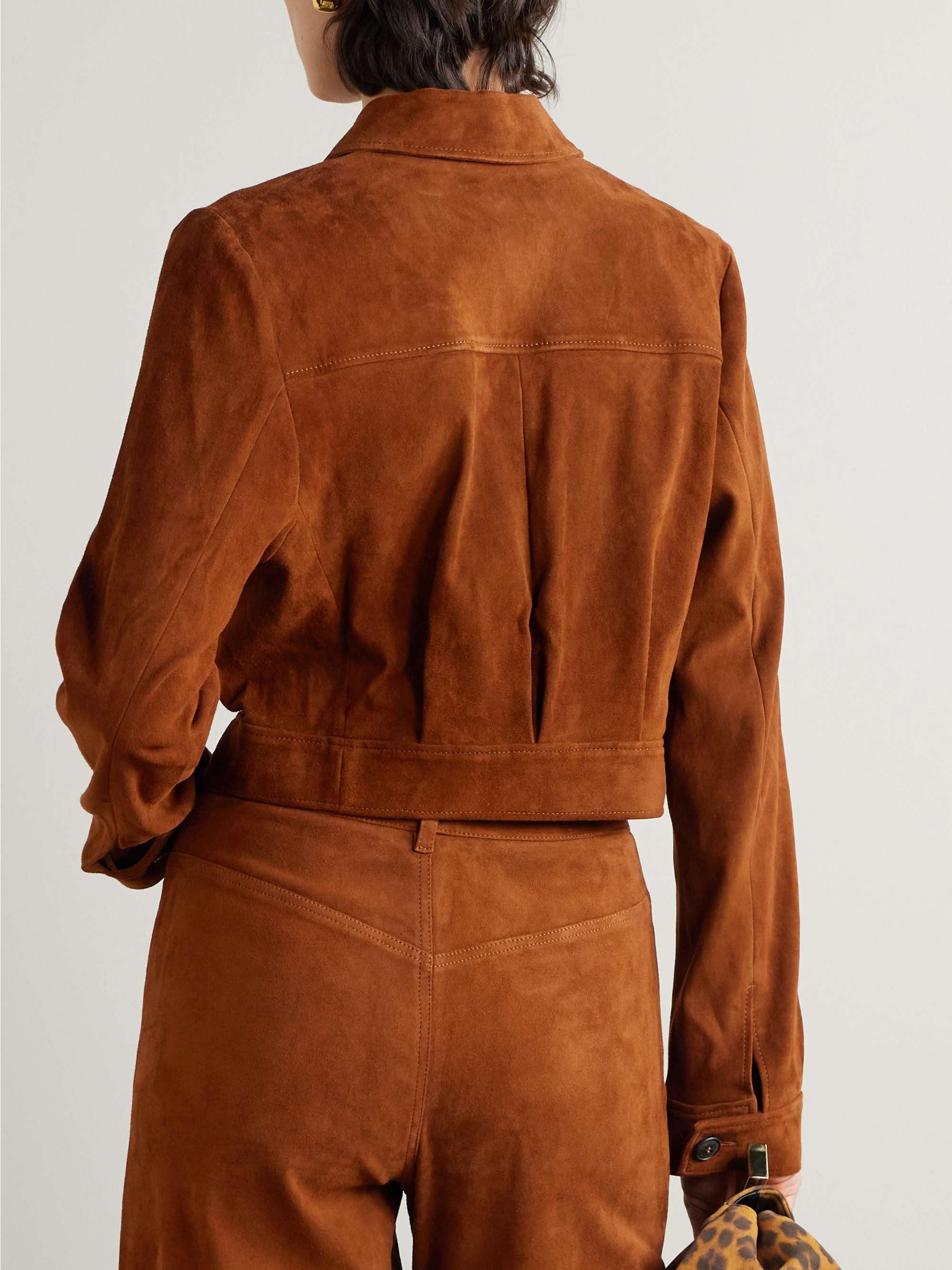 Léoncino cropped suede jacket view