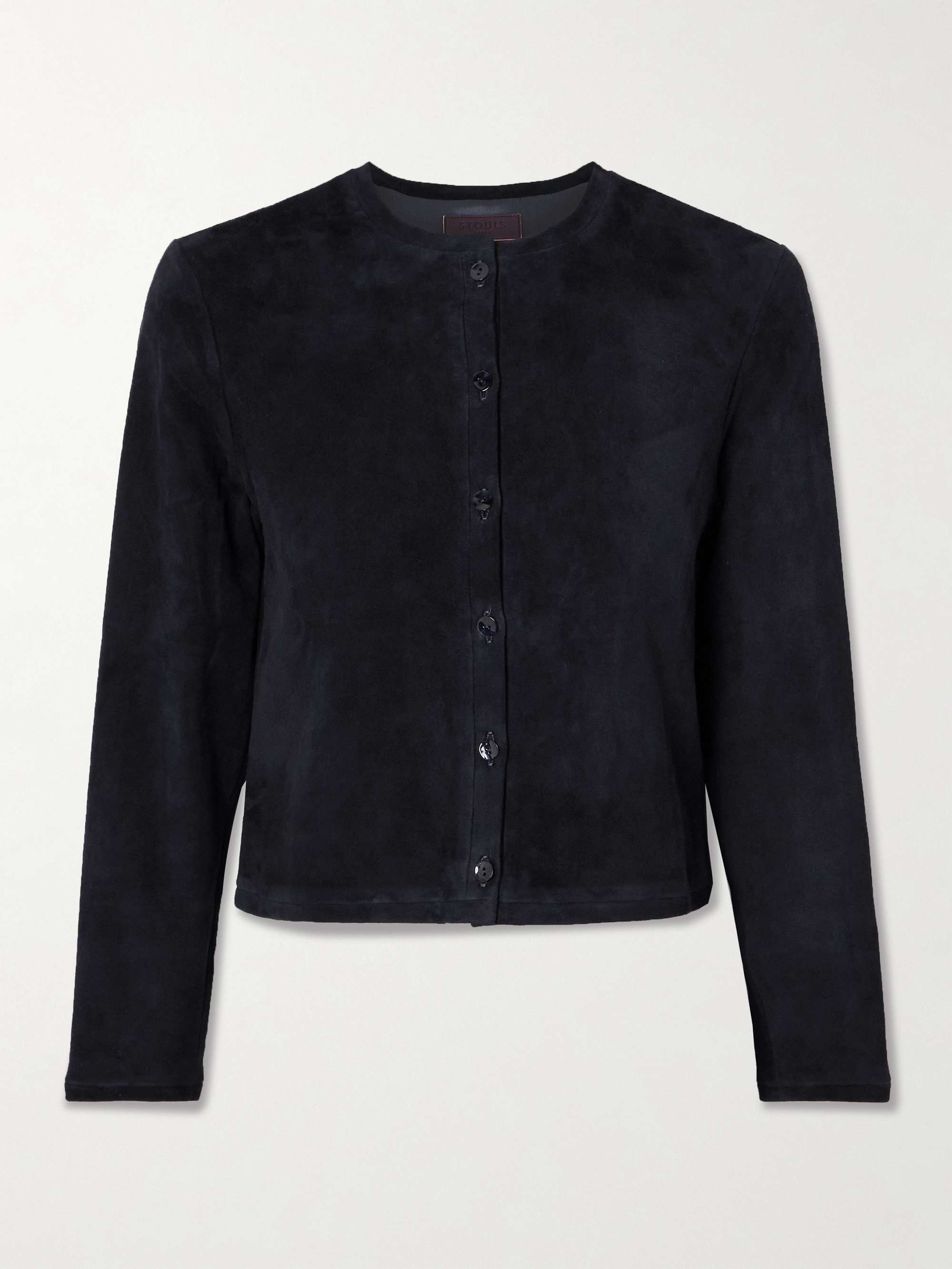 Astrid cropped suede cardigan view