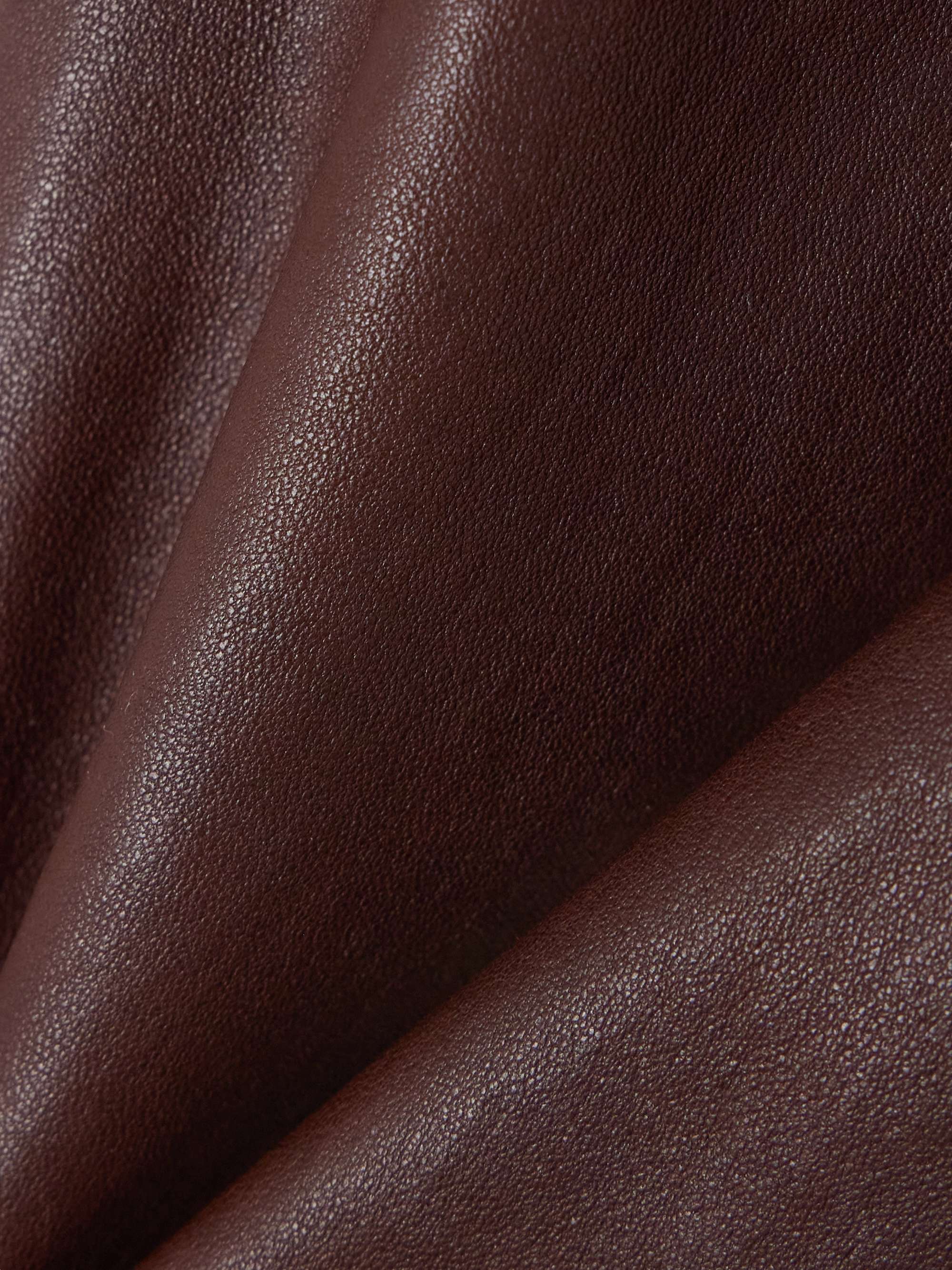 JP paneled leather flared pants view