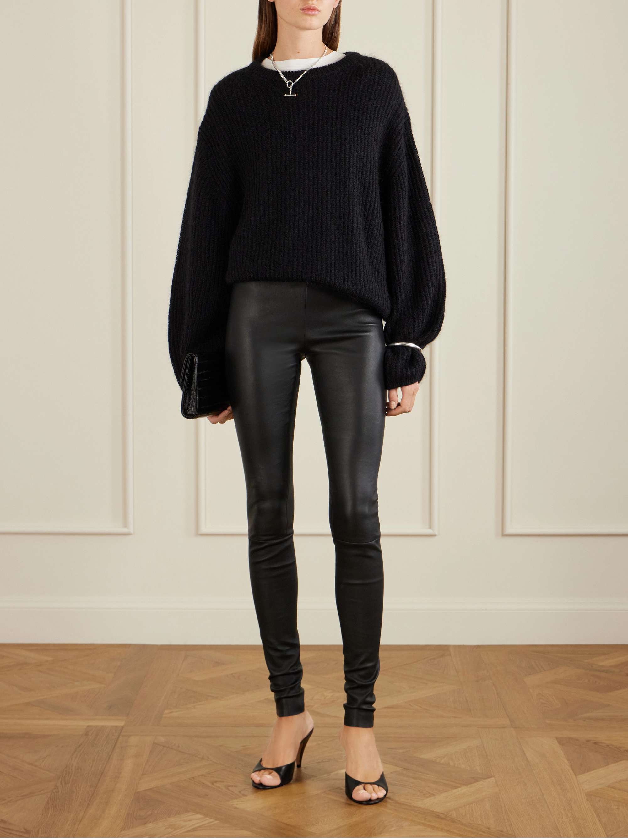 Carolyn leather leggings view