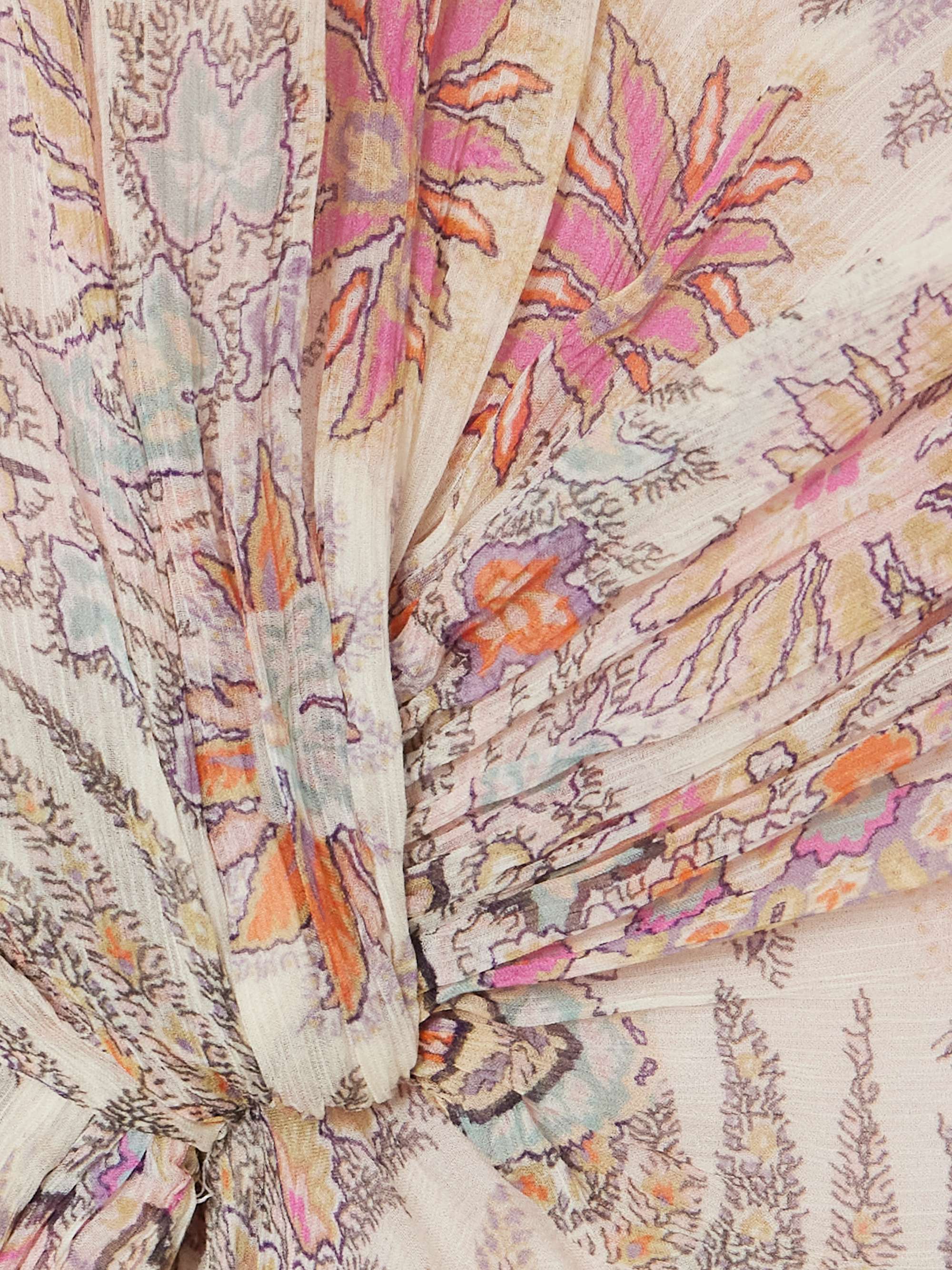 Twist-front paisley-print silk-crepon maxi dress view