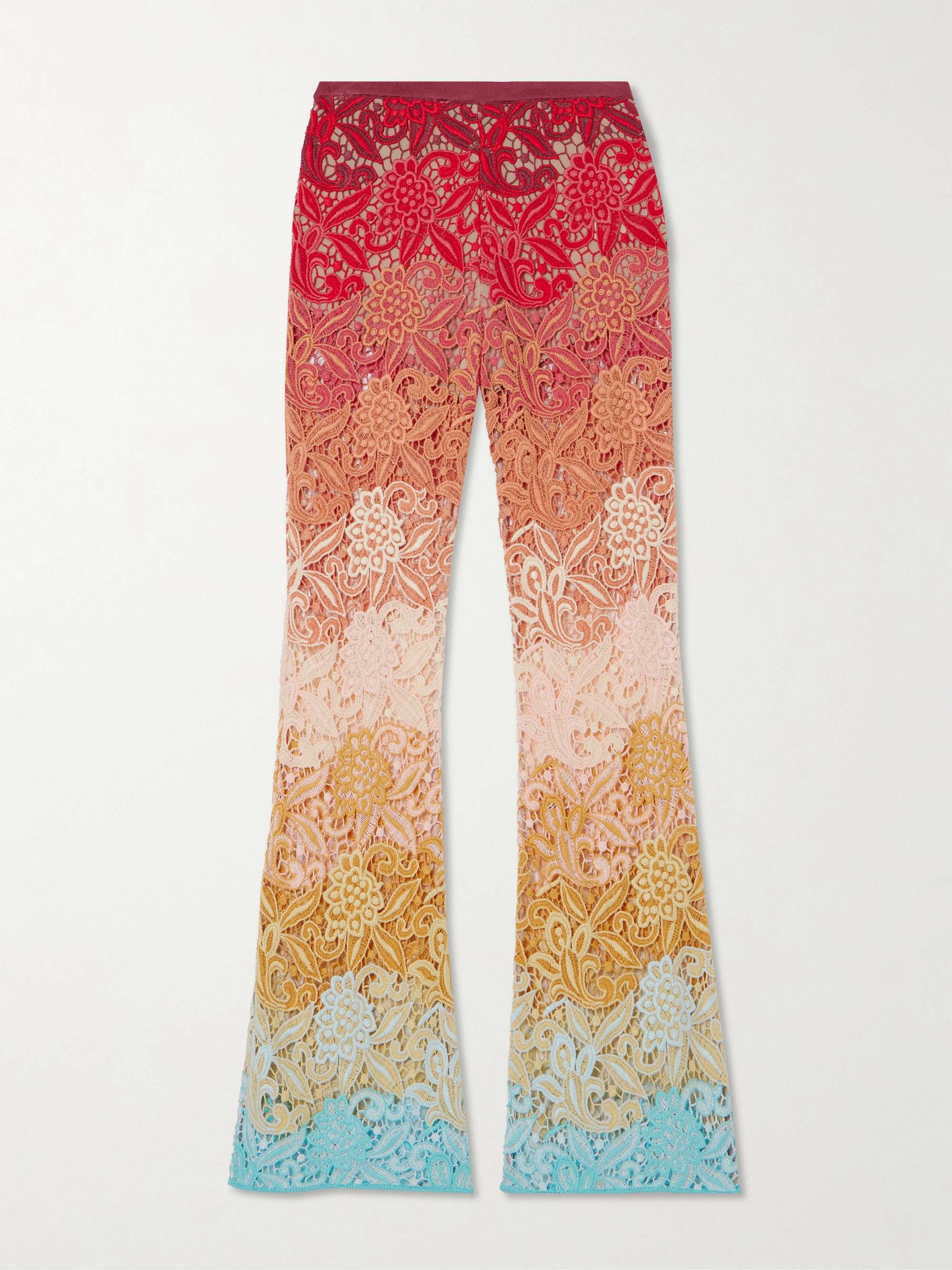 Macramé flared pants view