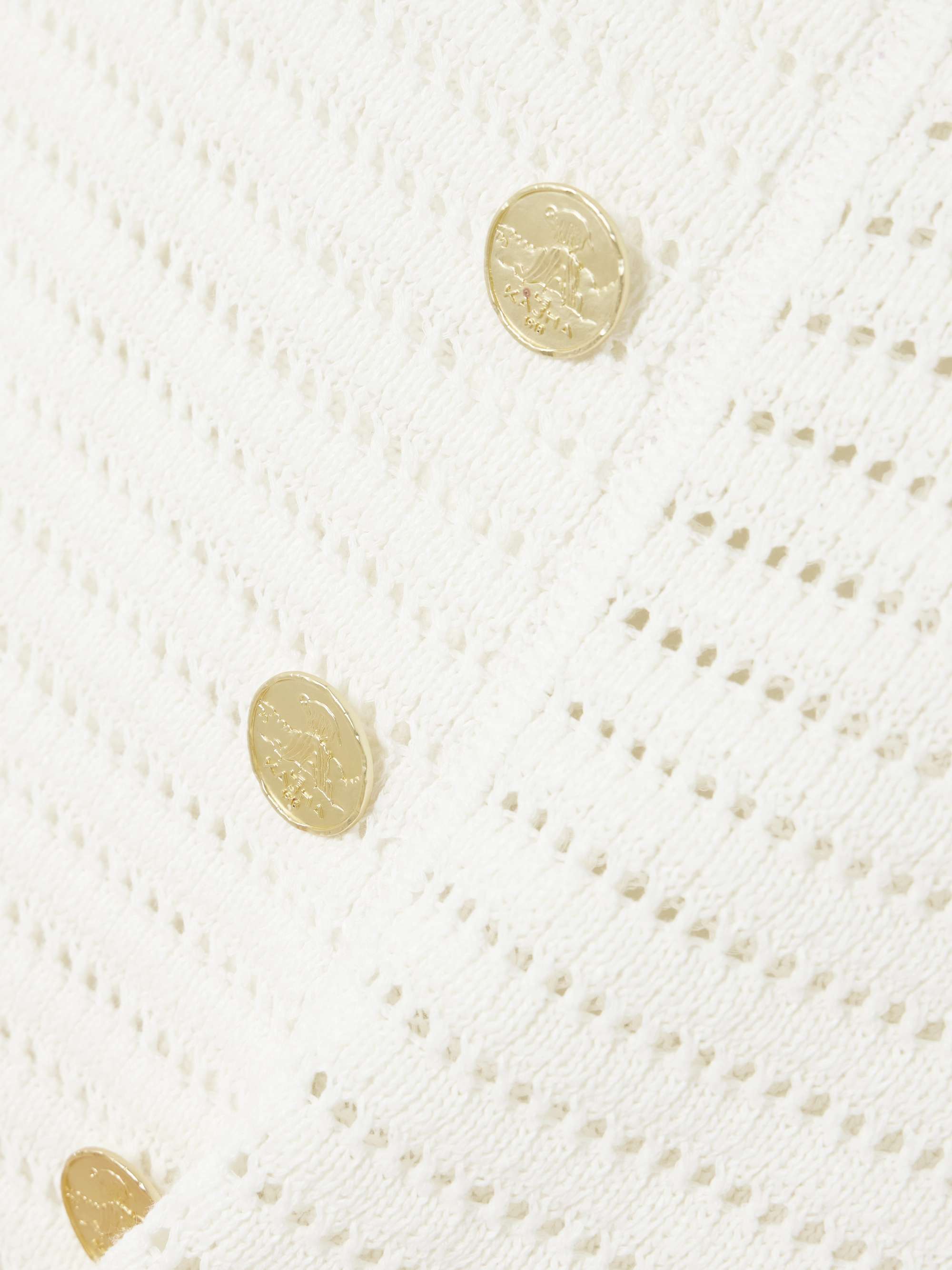 Siflag pointelle-knit linen mini dress view