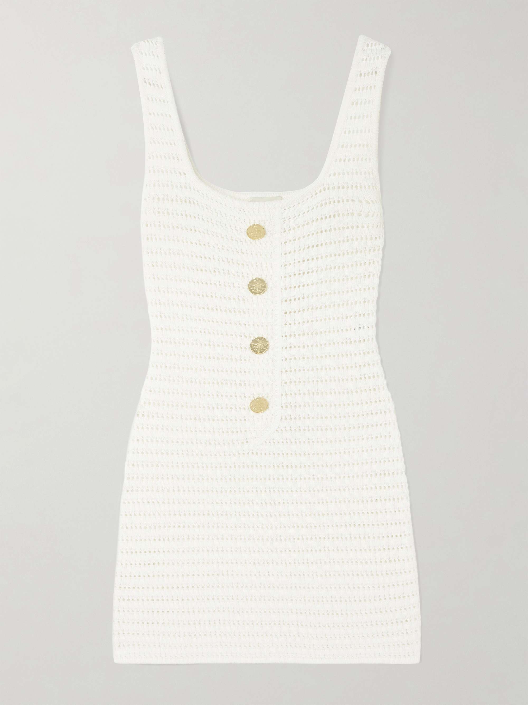 Siflag pointelle-knit linen mini dress view