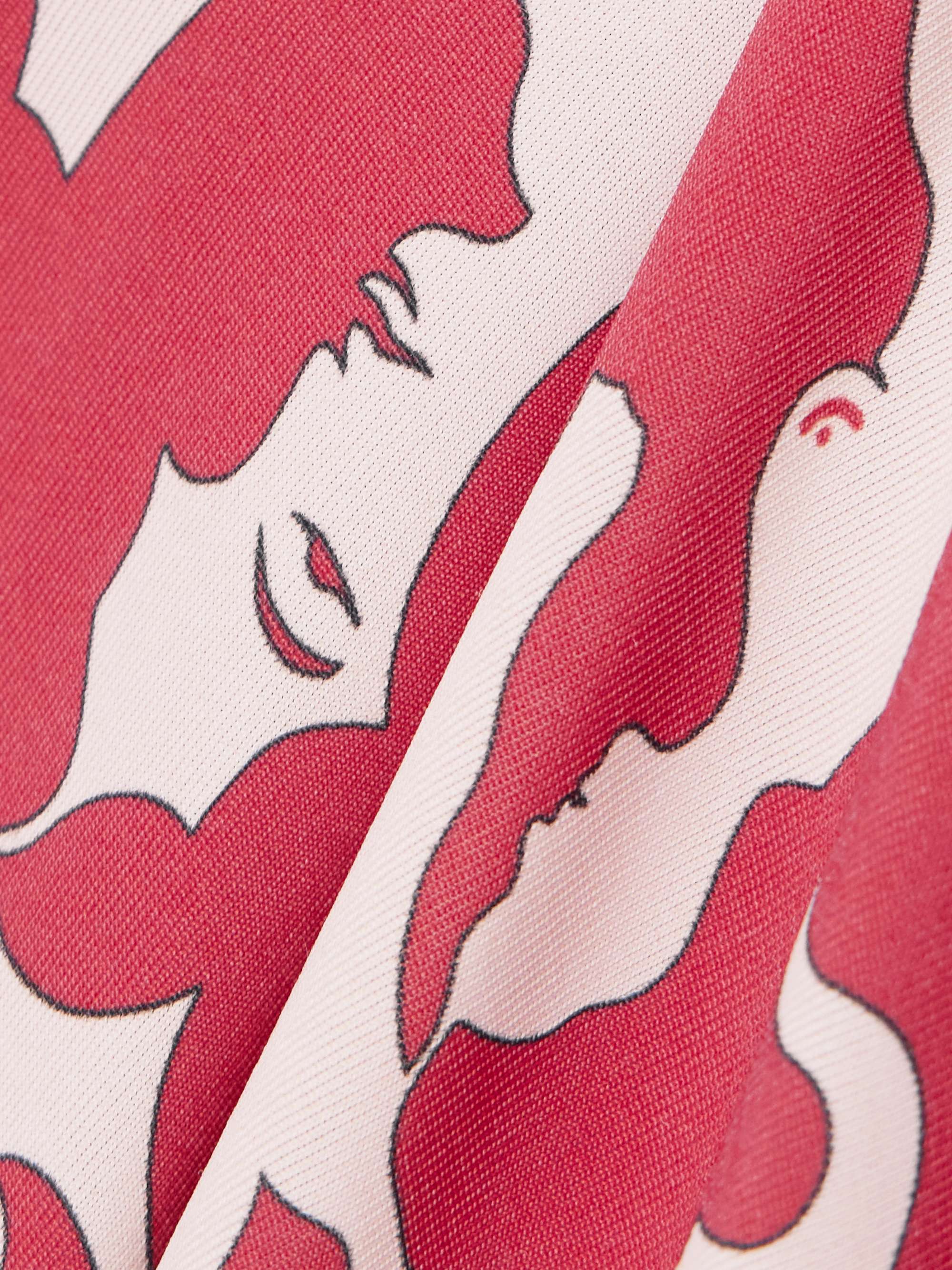 + MOTHER twist-front printed jersey midi dress view