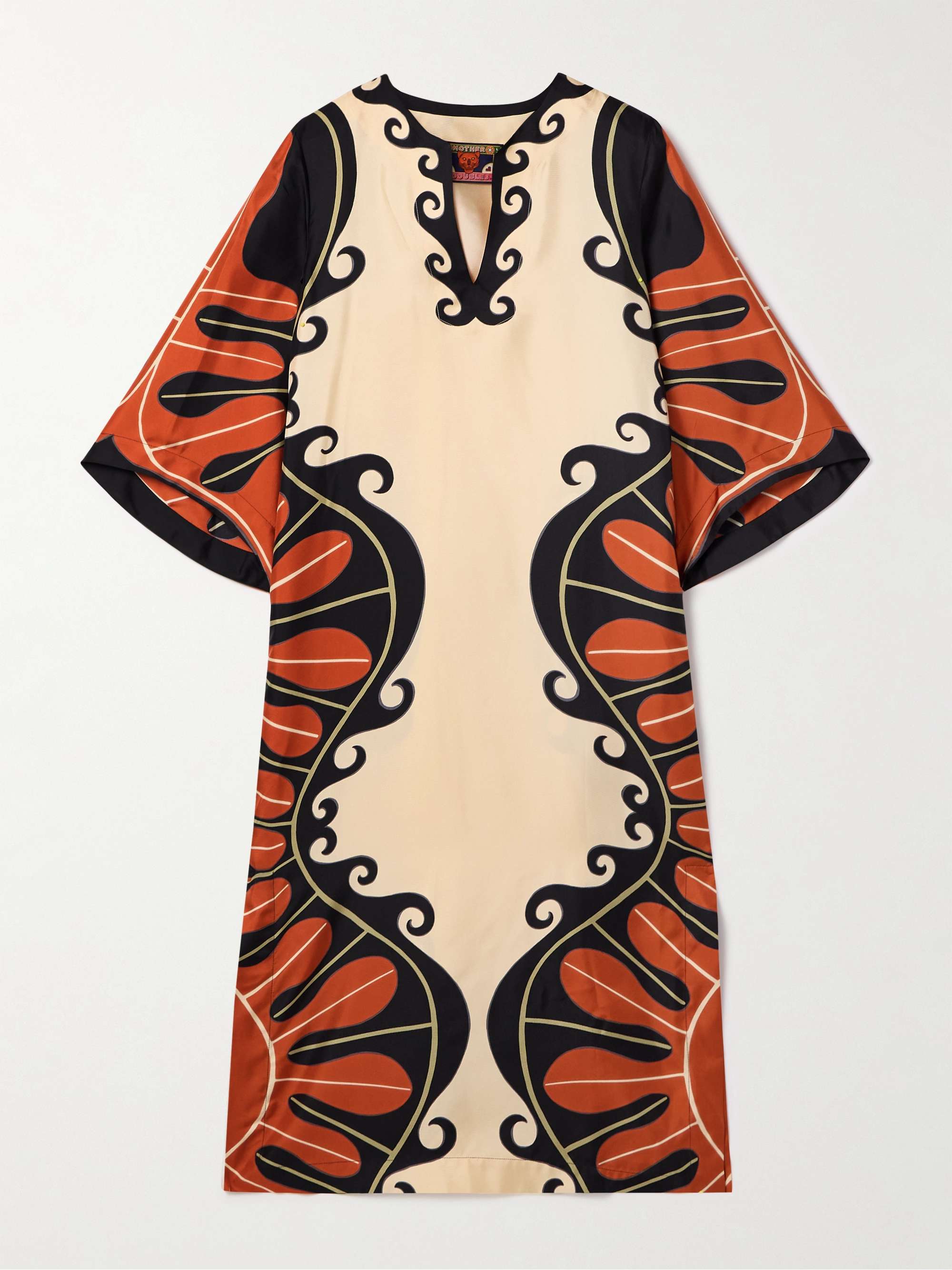 + MOTHER printed silk-twill kaftan view