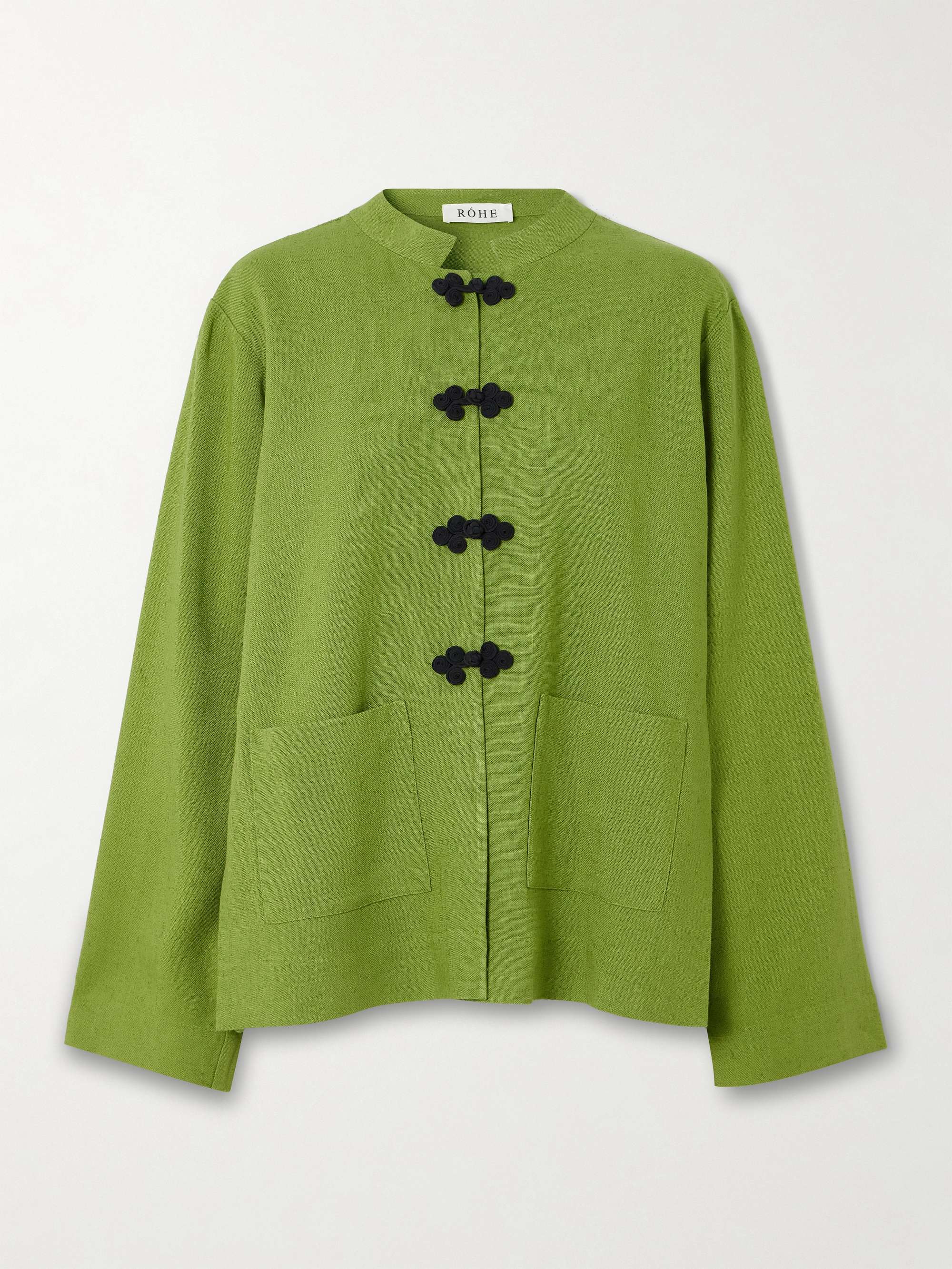 Mandarin twill jacket view