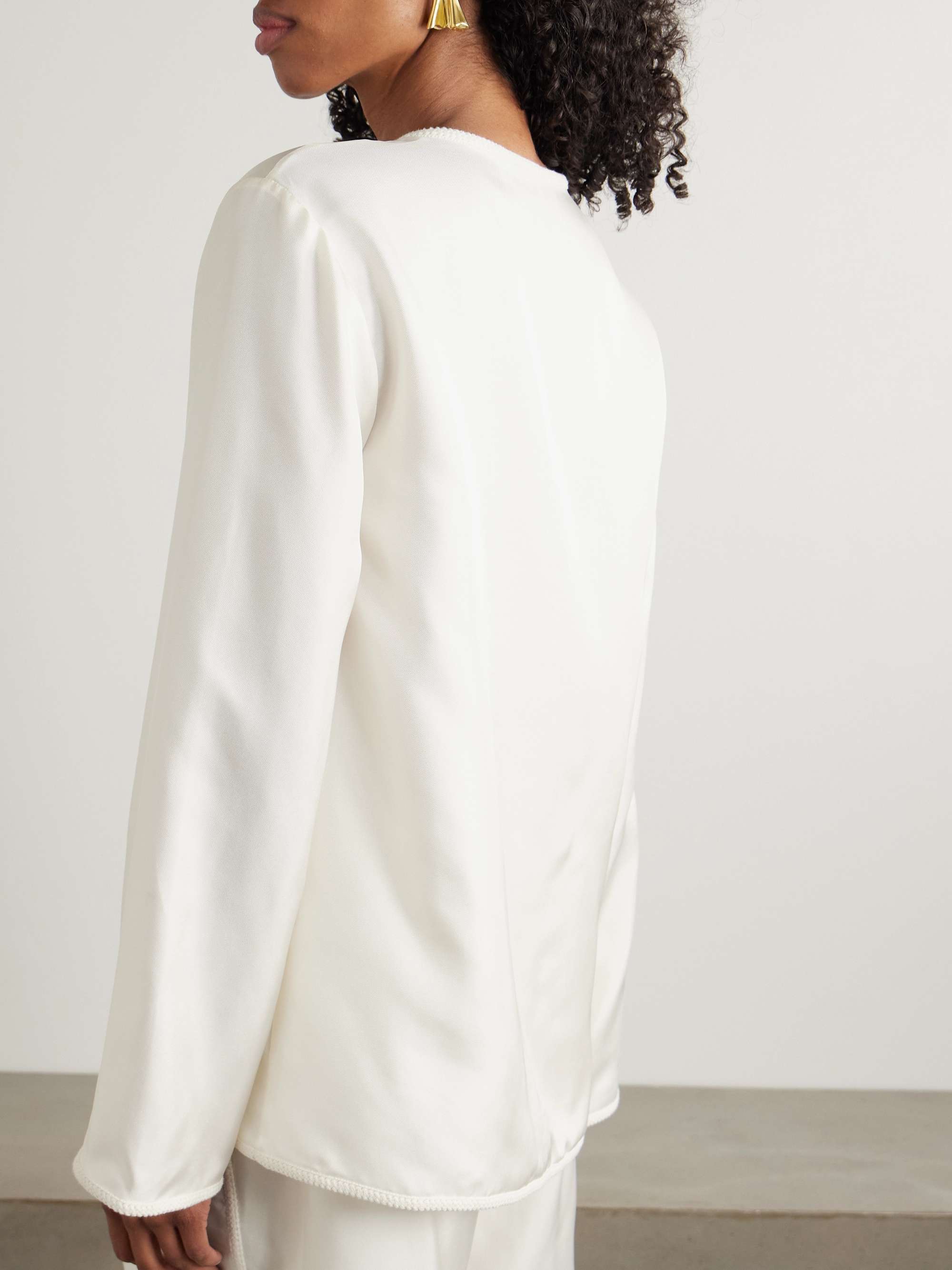 Silk-twill blouse view