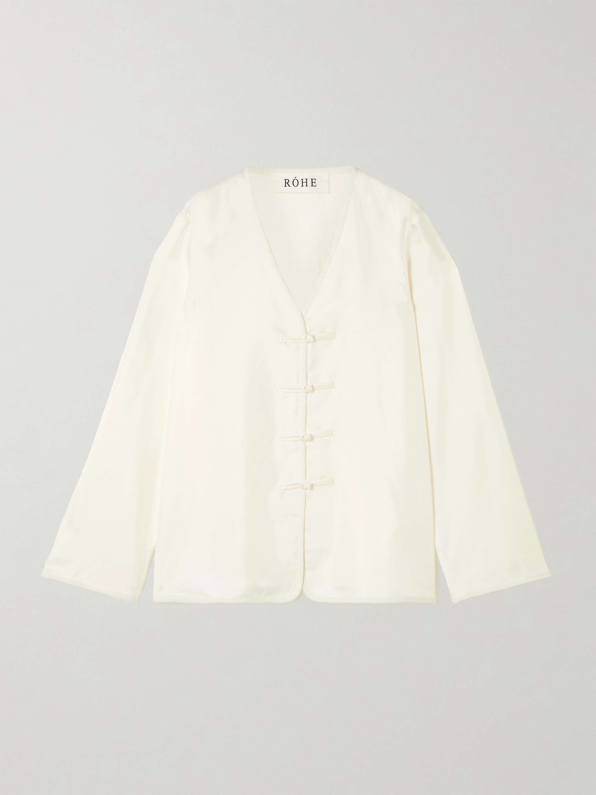 Silk-twill blouse view