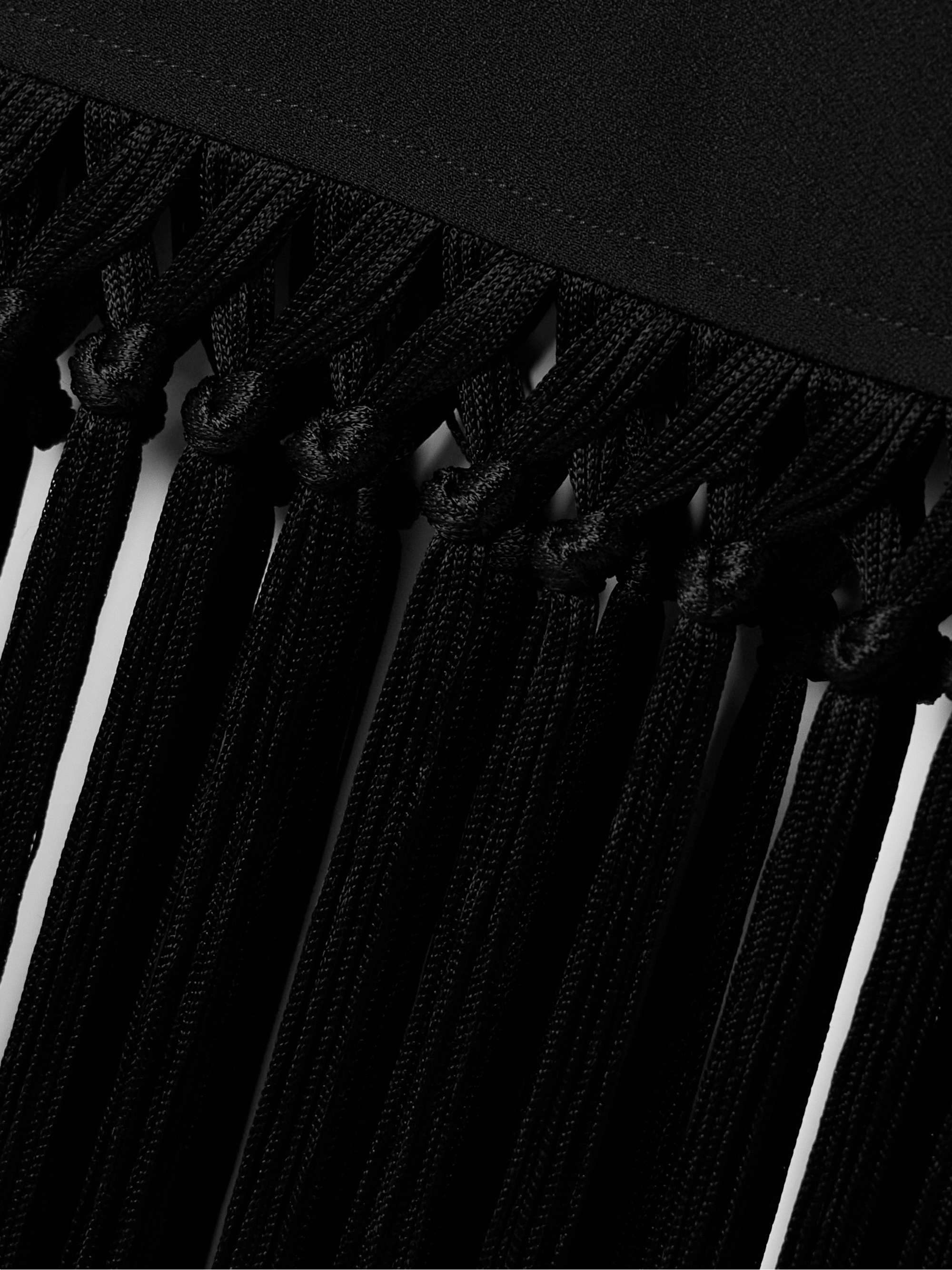 Palermo fringed crepe mini dress view