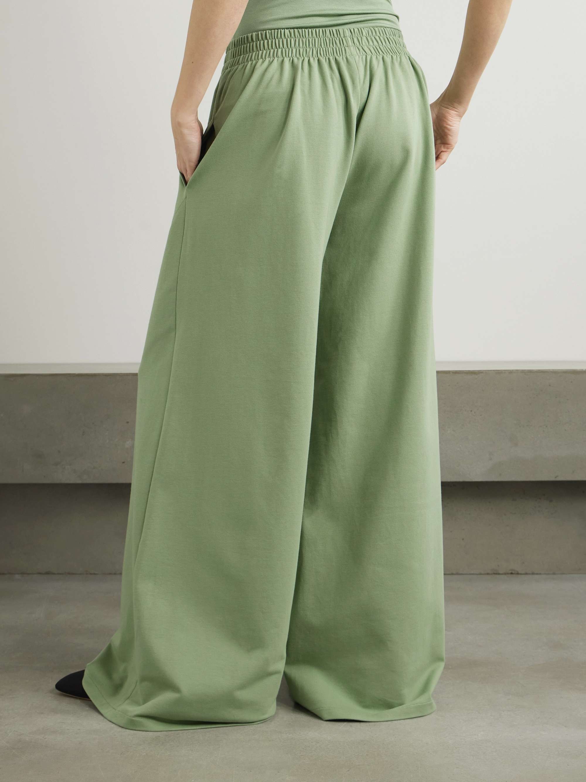 Elephant stretch-cotton jersey wide-leg pants view