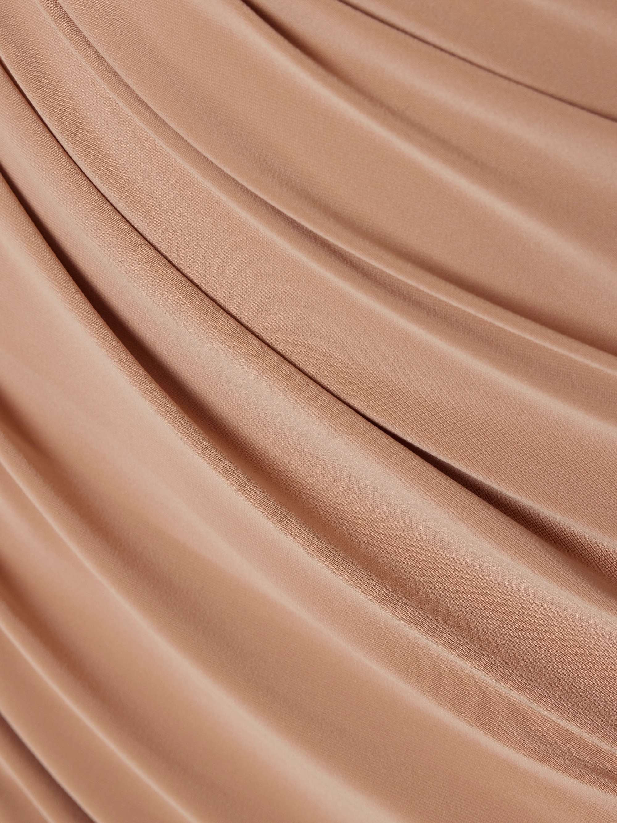 Diana strapless draped stretch-jersey midi dress view
