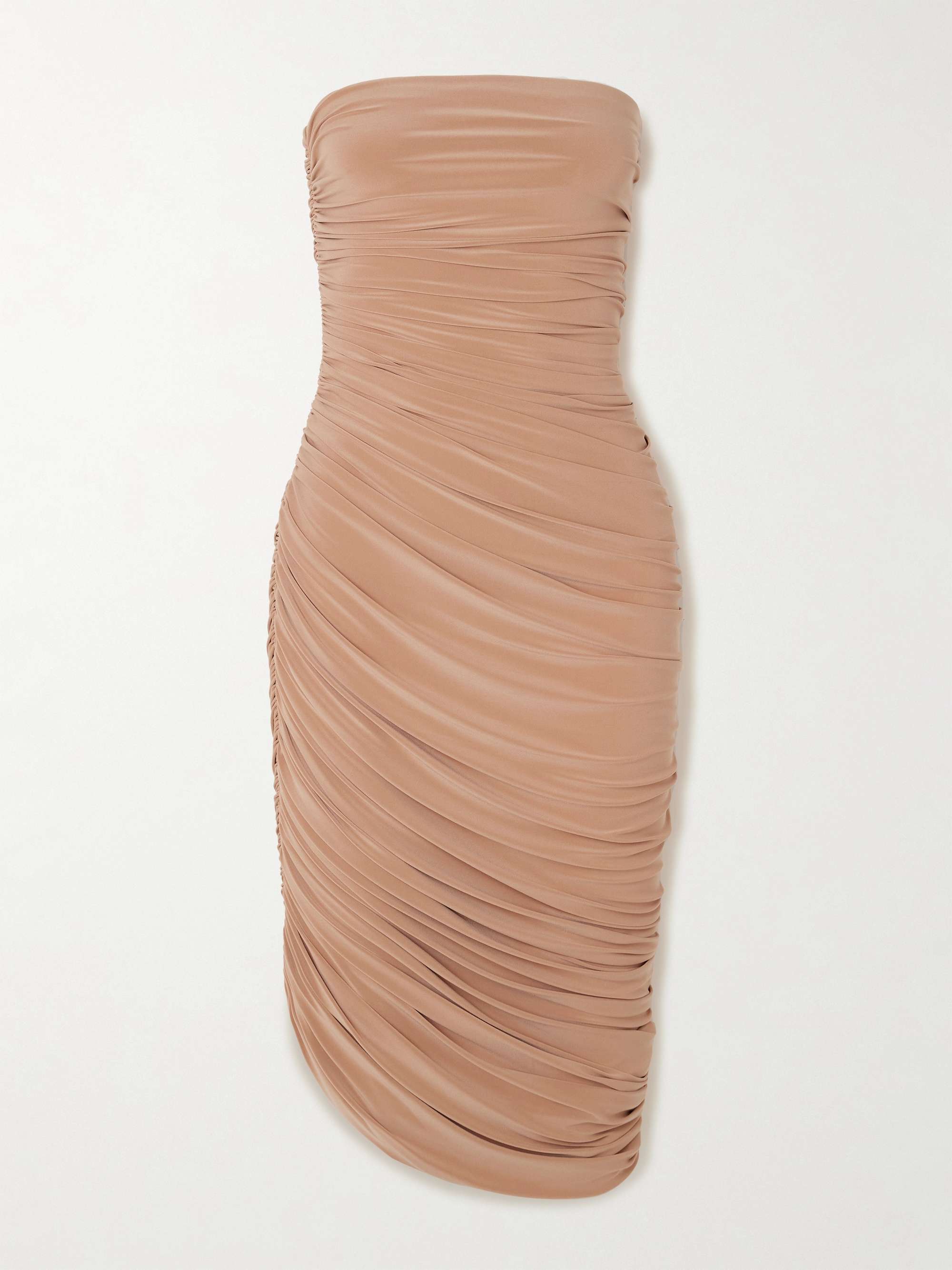 Diana strapless draped stretch-jersey midi dress view