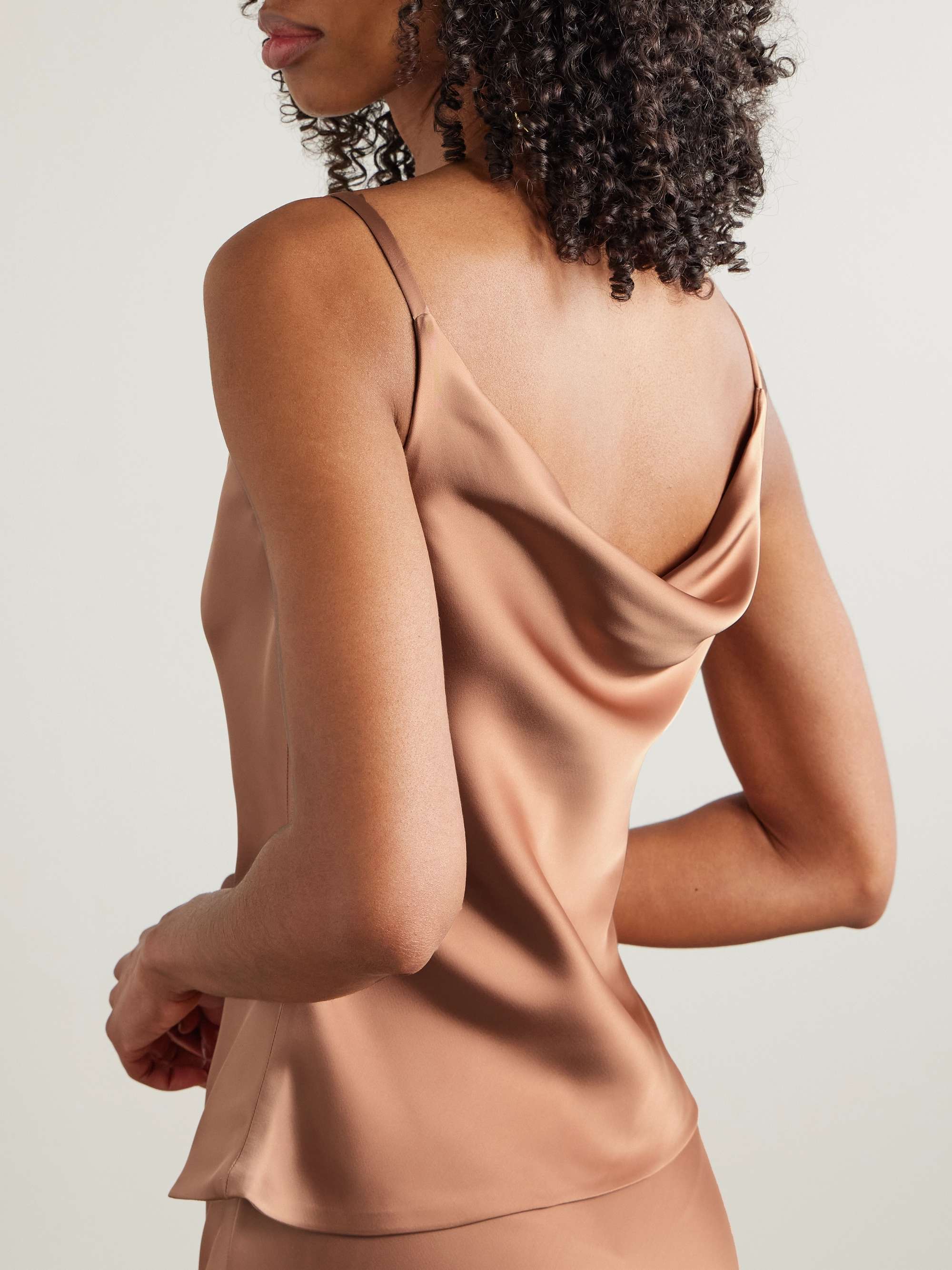 Maria draped satin camisole view