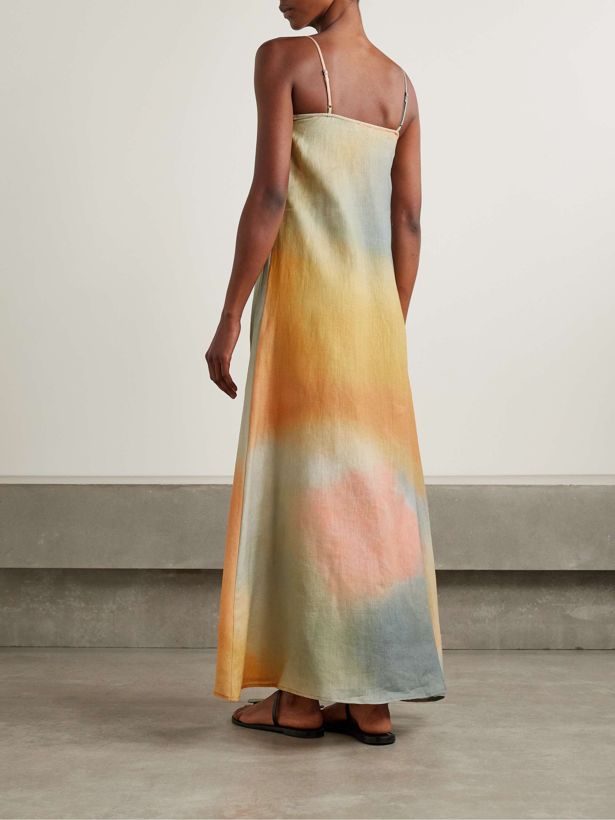 Laura bead-embellished linen maxi dress view