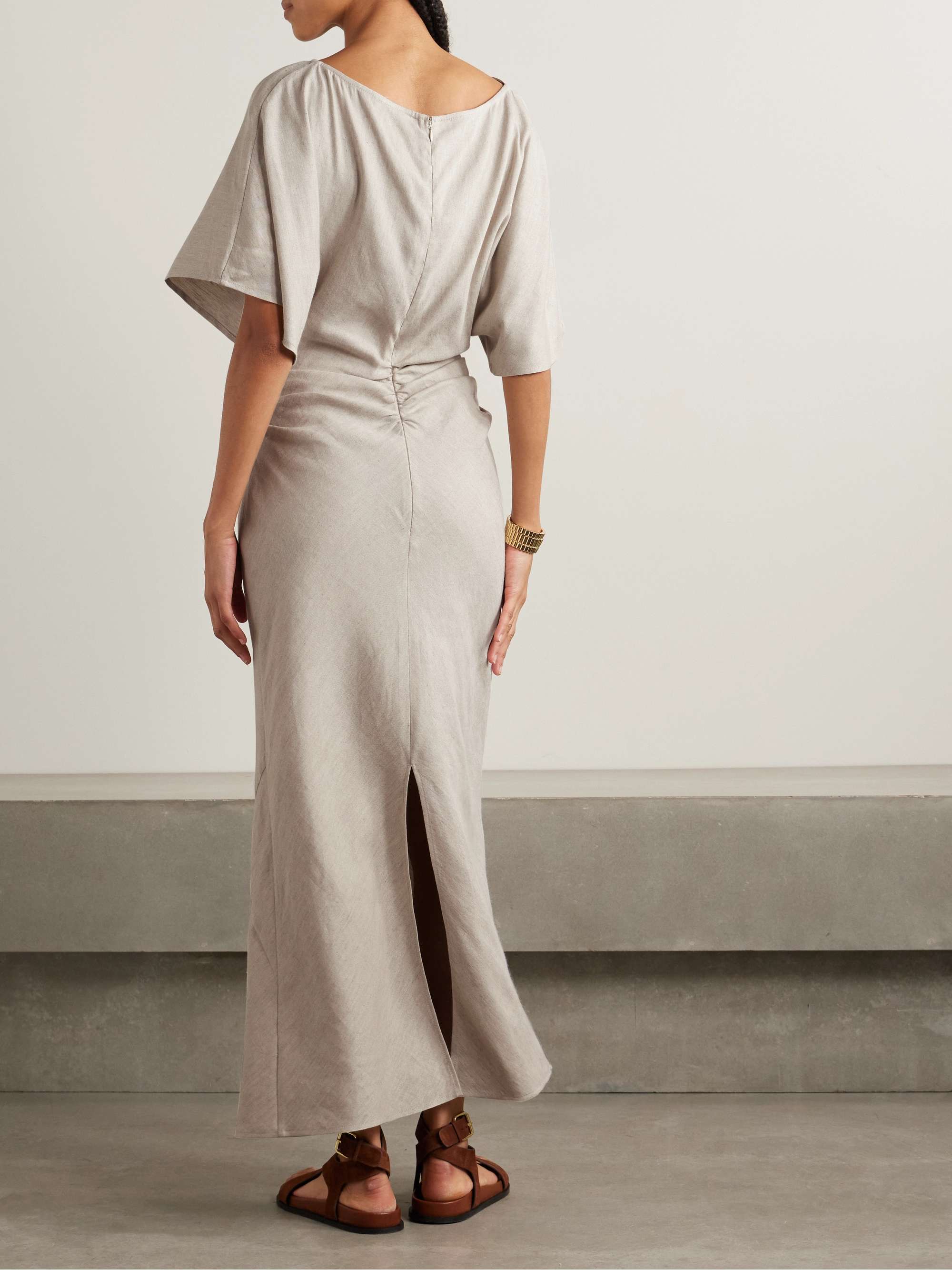 Amelie ruched crepe maxi dress view