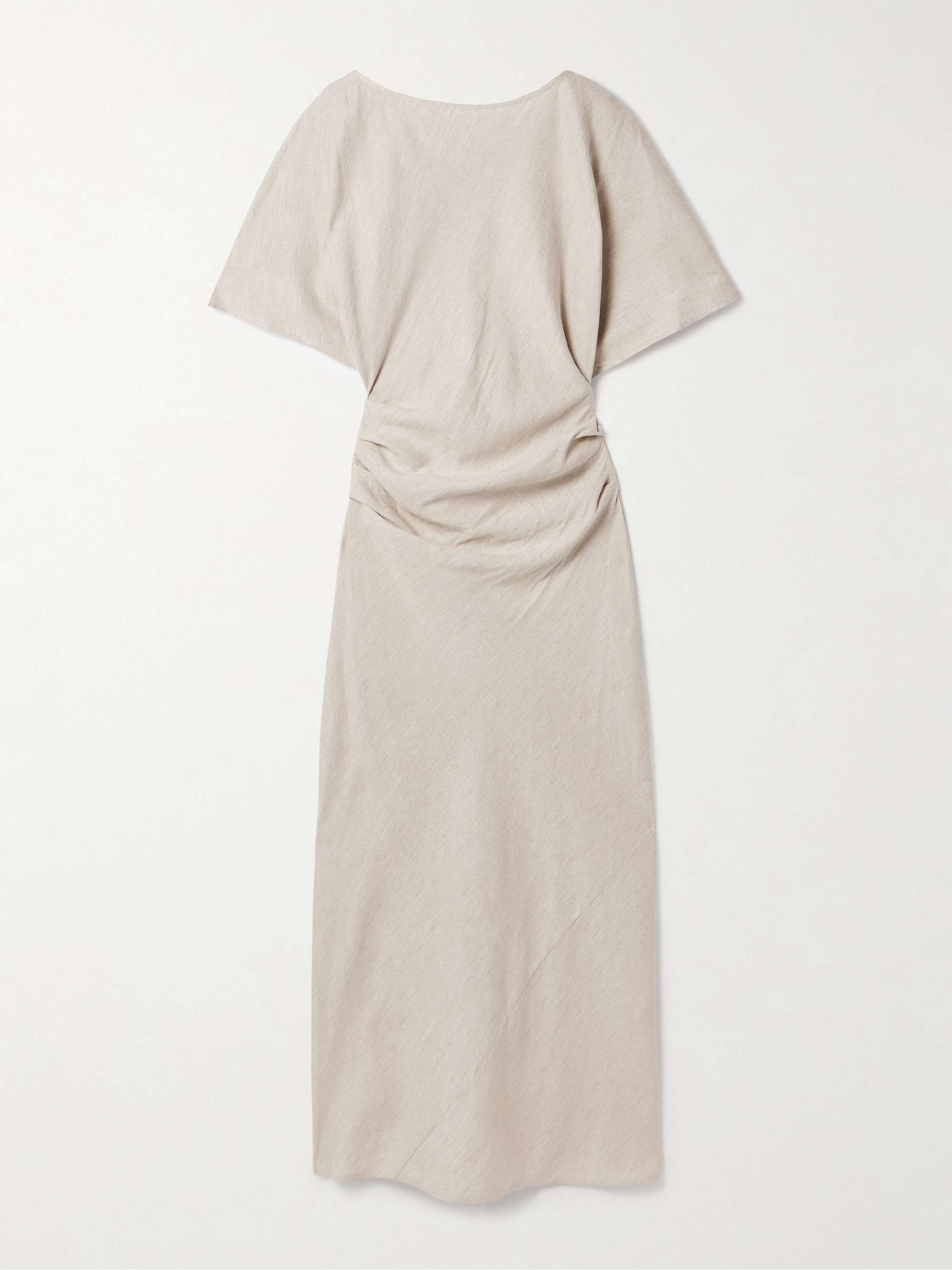 Amelie ruched crepe maxi dress view