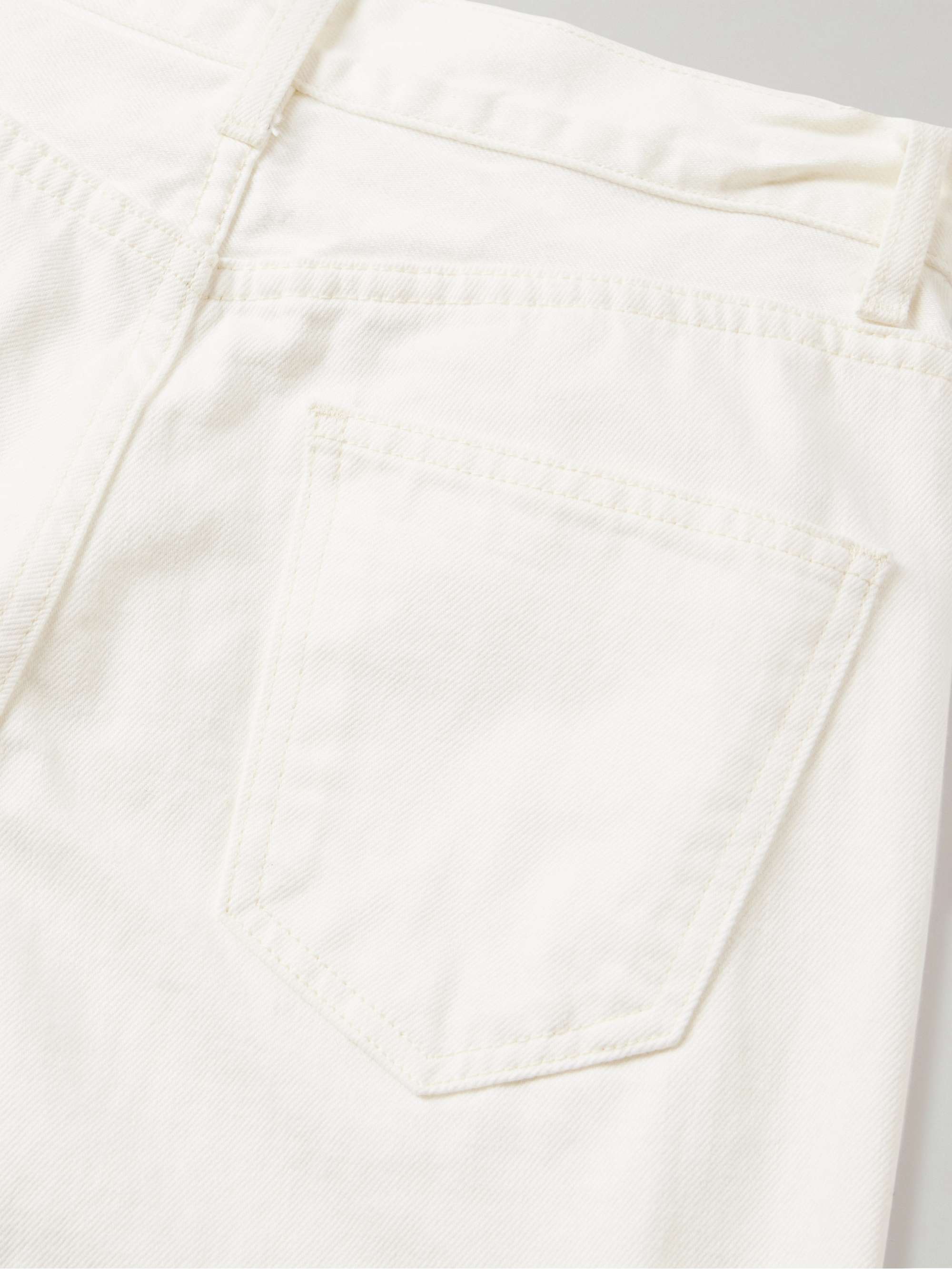 Calla frayed high-rise straight-leg jeans view
