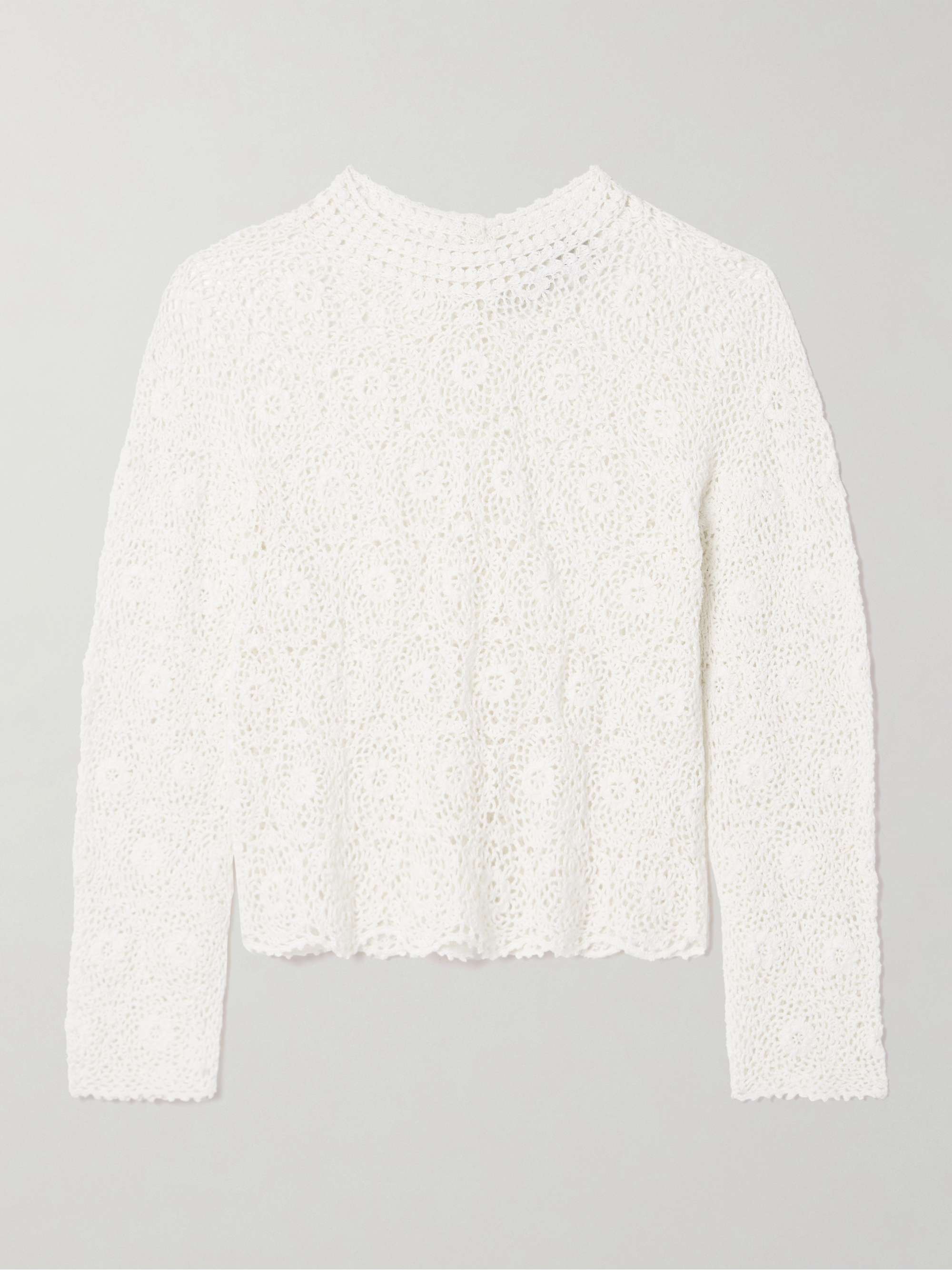 Gibson crocheted cotton top view