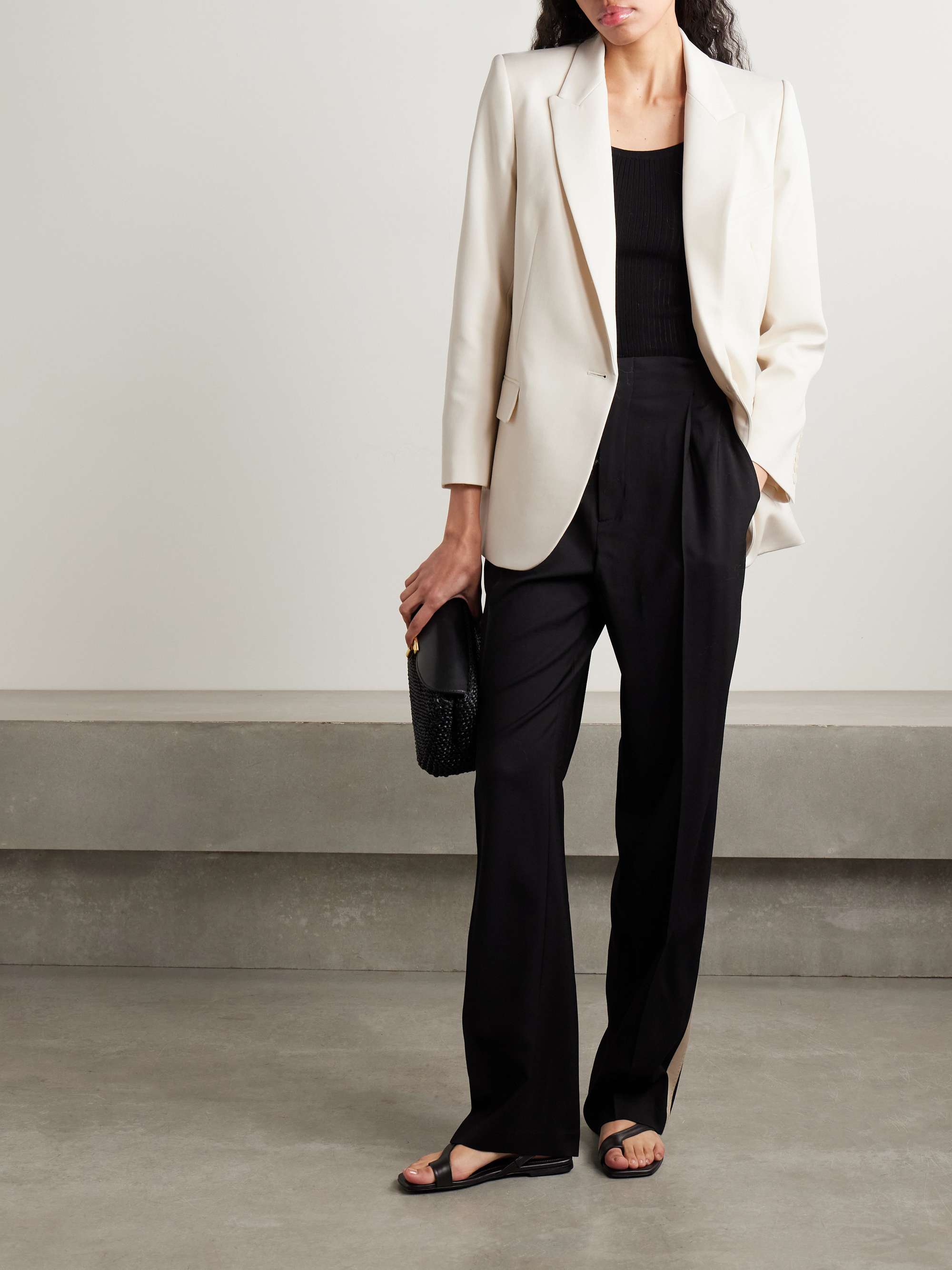 Diane wool-twill blazer view