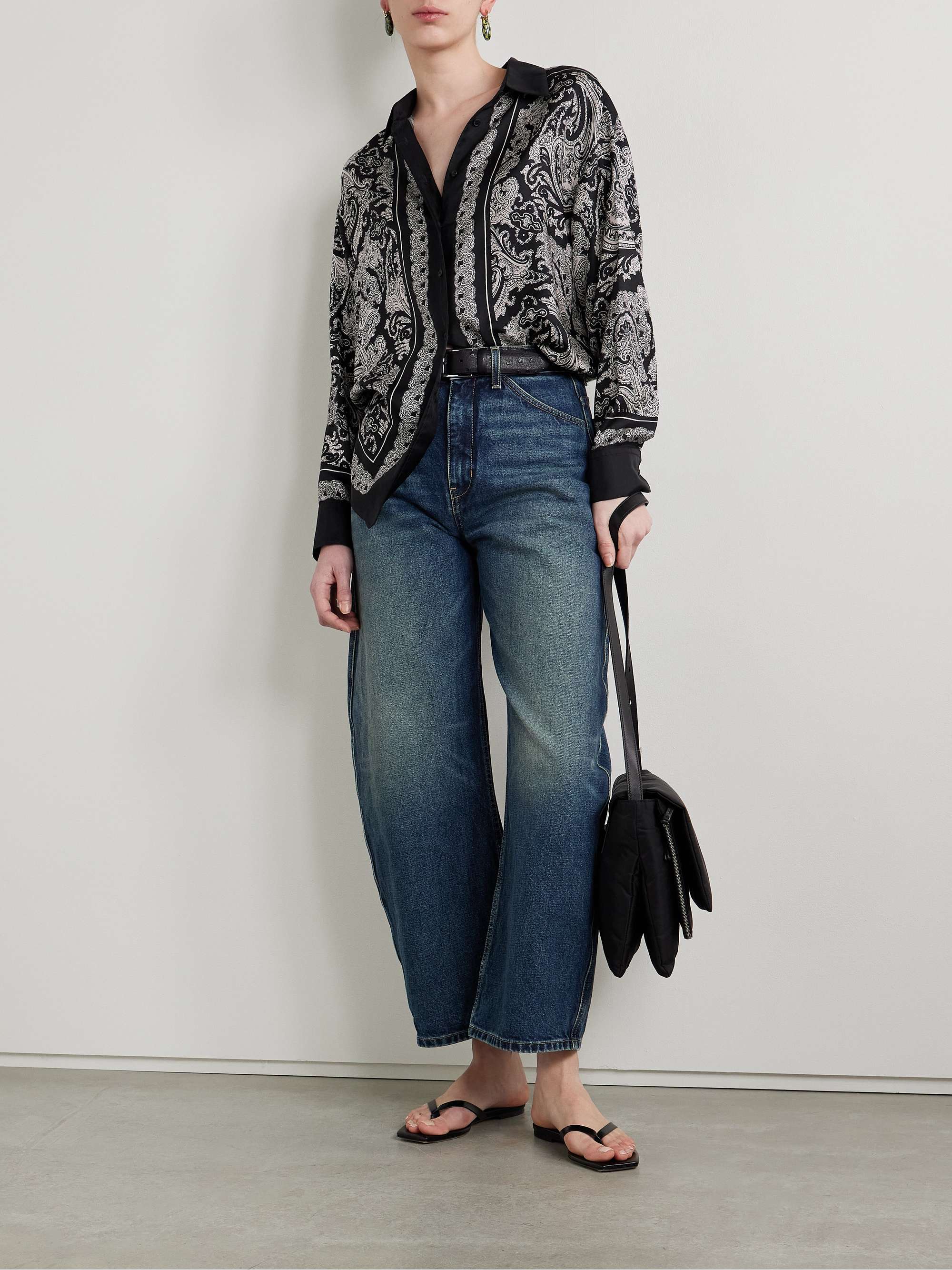 Alfie bandana-print silk-twill shirt view
