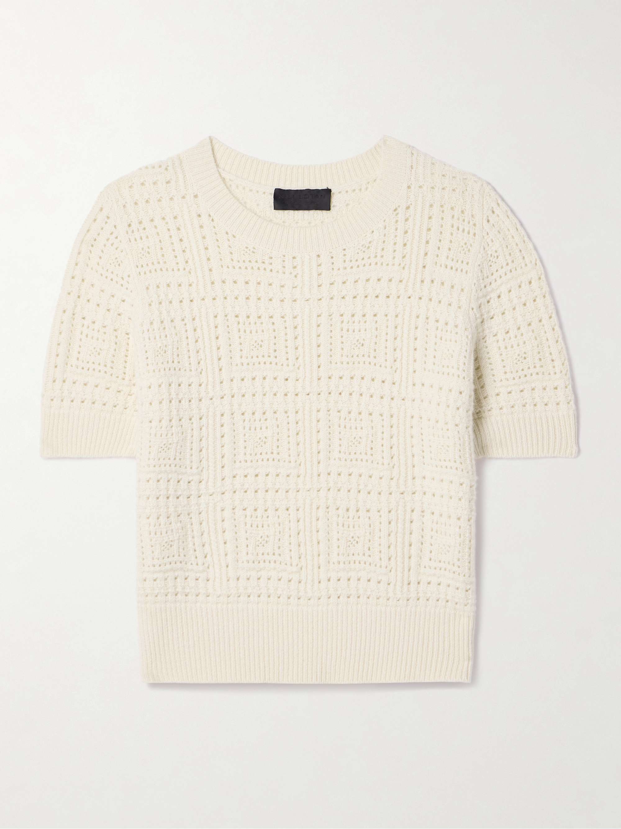 Elysia pointelle-knit cashmere sweater view
