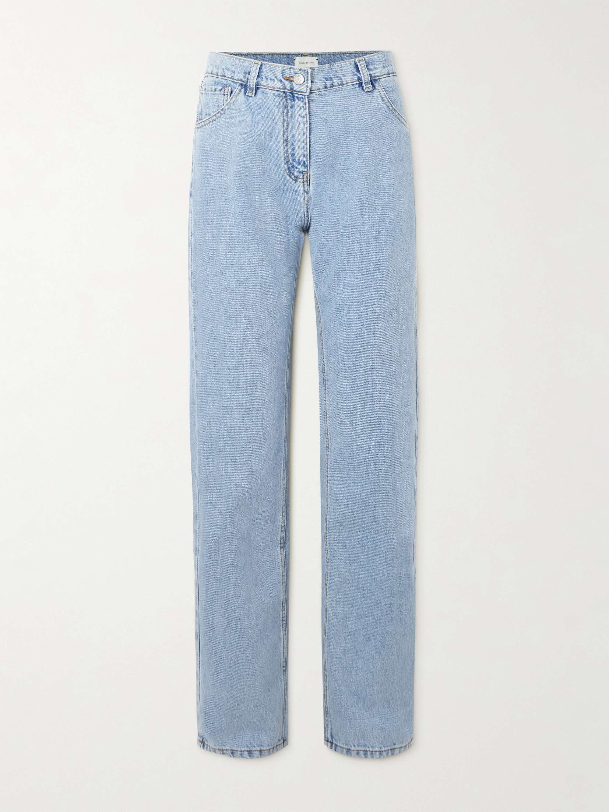 Low-rise straight-leg jeans view