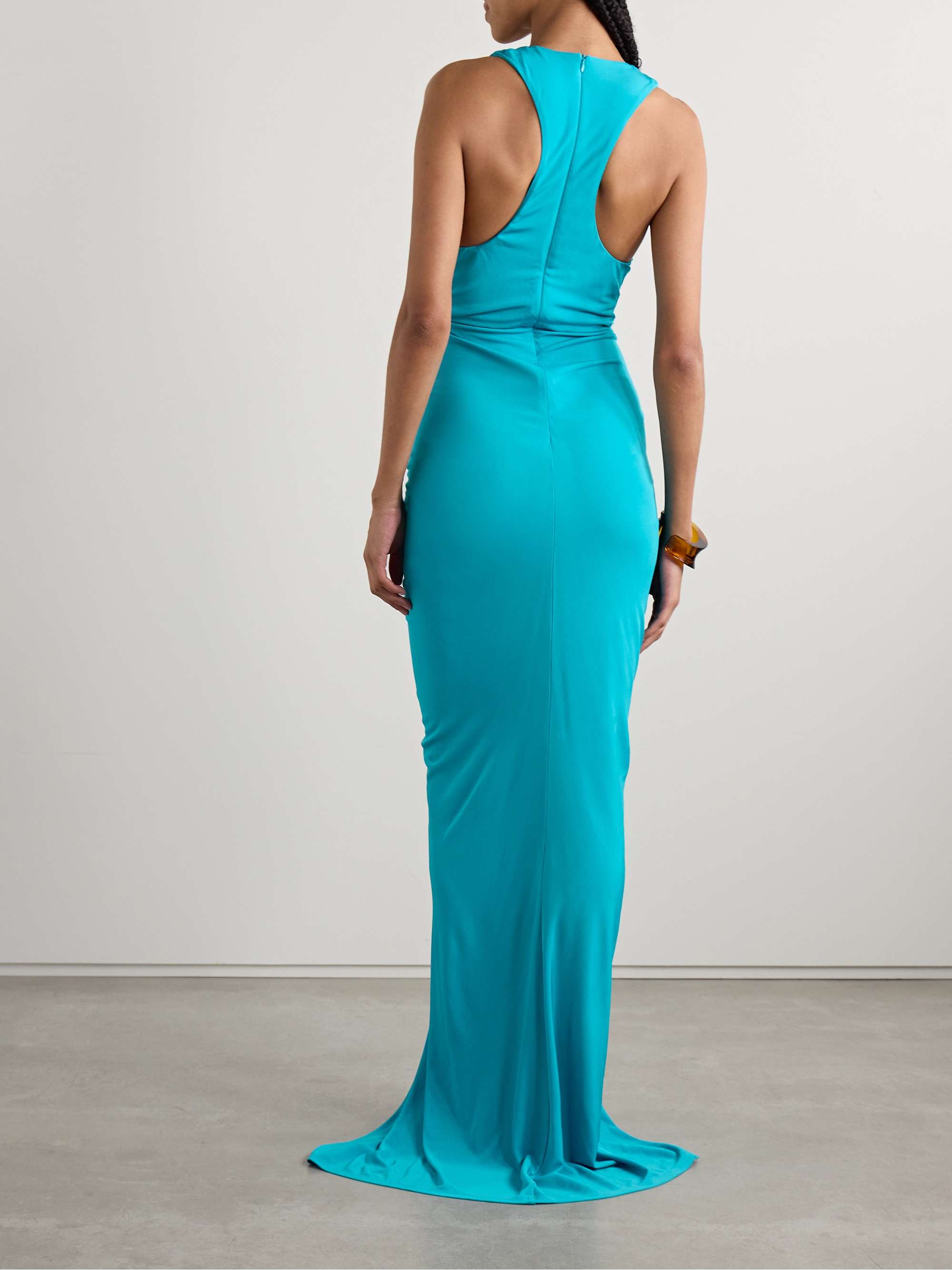 Vivenda cutout draped jersey maxi dress view