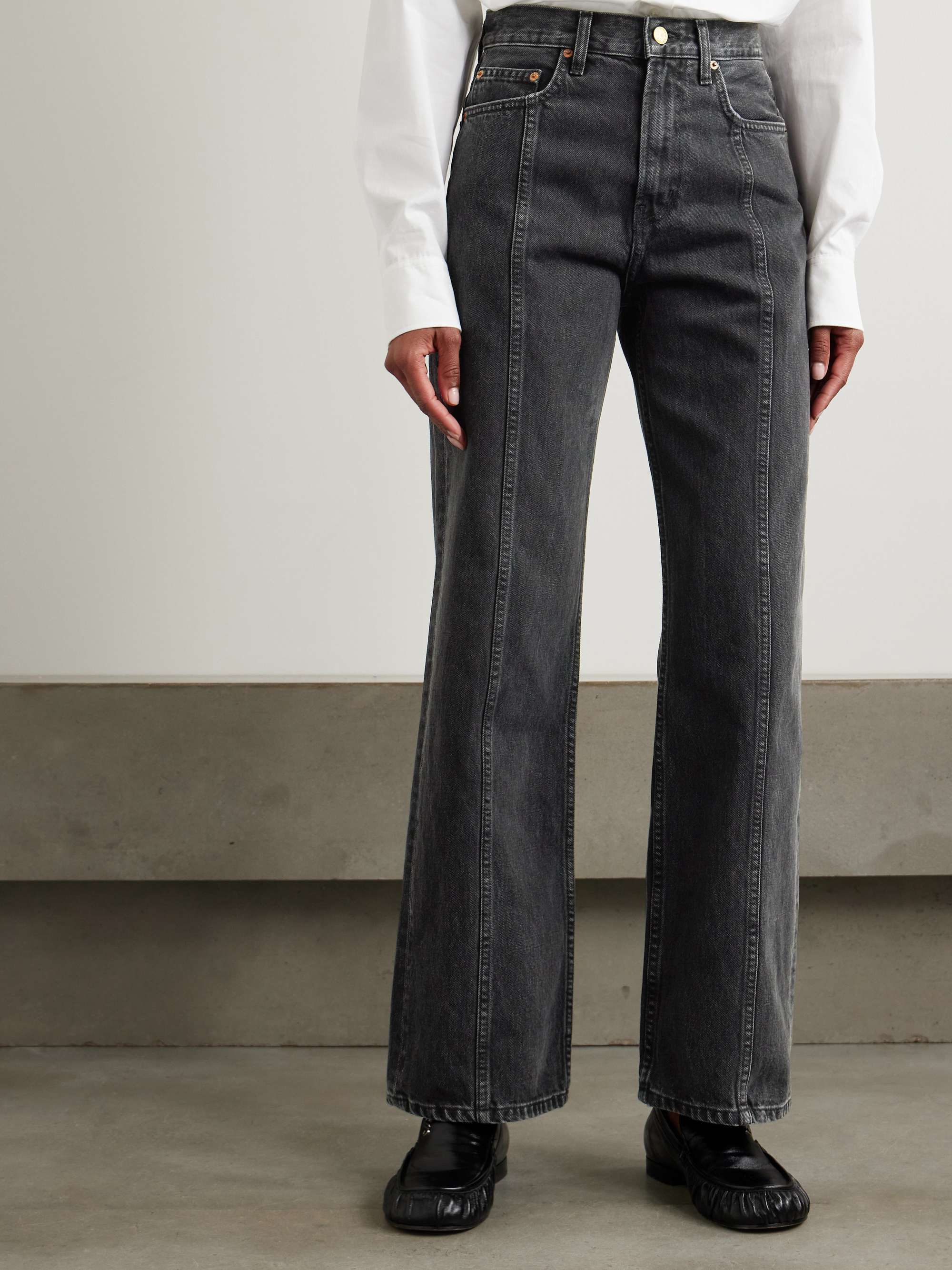 Quinn mid-rise straight-leg jeans view